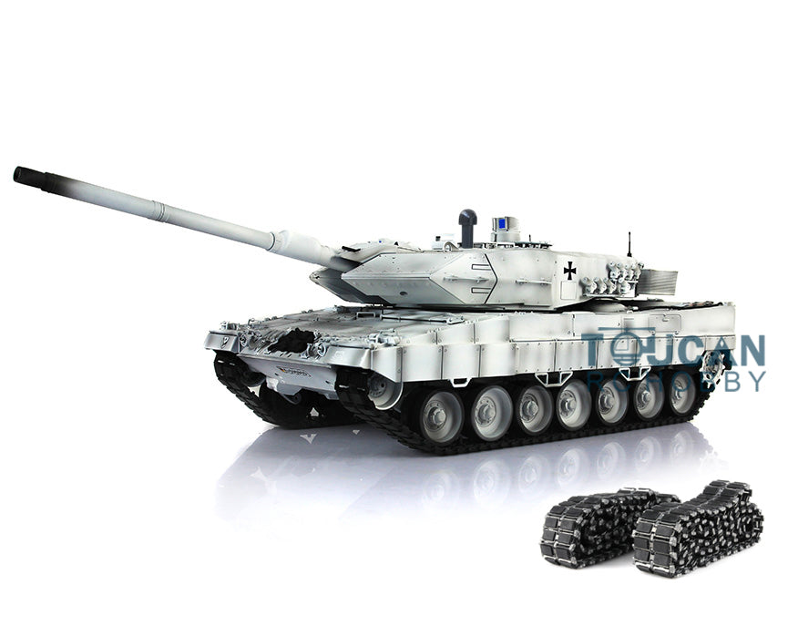 Heng Long 1/16 TK 7.0 Upgraded Ready-to-Run Leopard 2A6 RC Tank 3889 - Remote Control Military Battle Tank with Light & Sound Effects | Perfect Birthday Gift for Adults & Kids | Outdoor Play, Collection Display, War Simulation