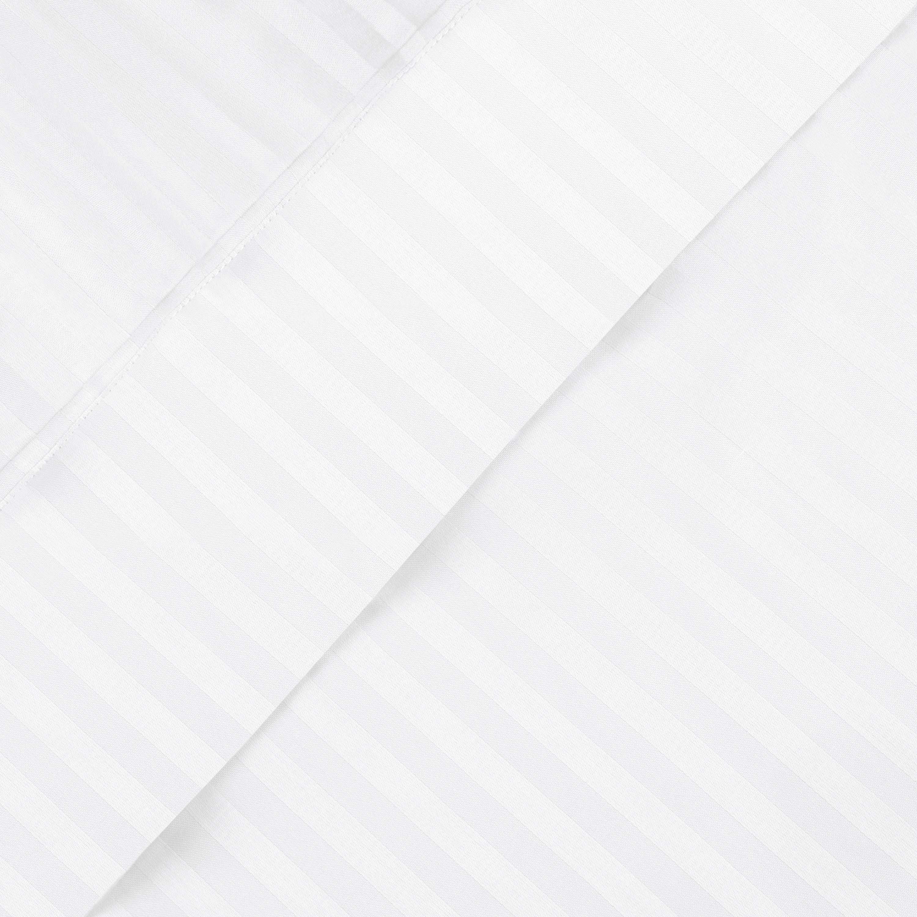 Premium 600 Thread Count Egyptian Cotton Sheet Set - Deep Pocket, Striped Design for Ultimate Comfort & Luxury - Perfect for Master Bedrooms & Guest Rooms