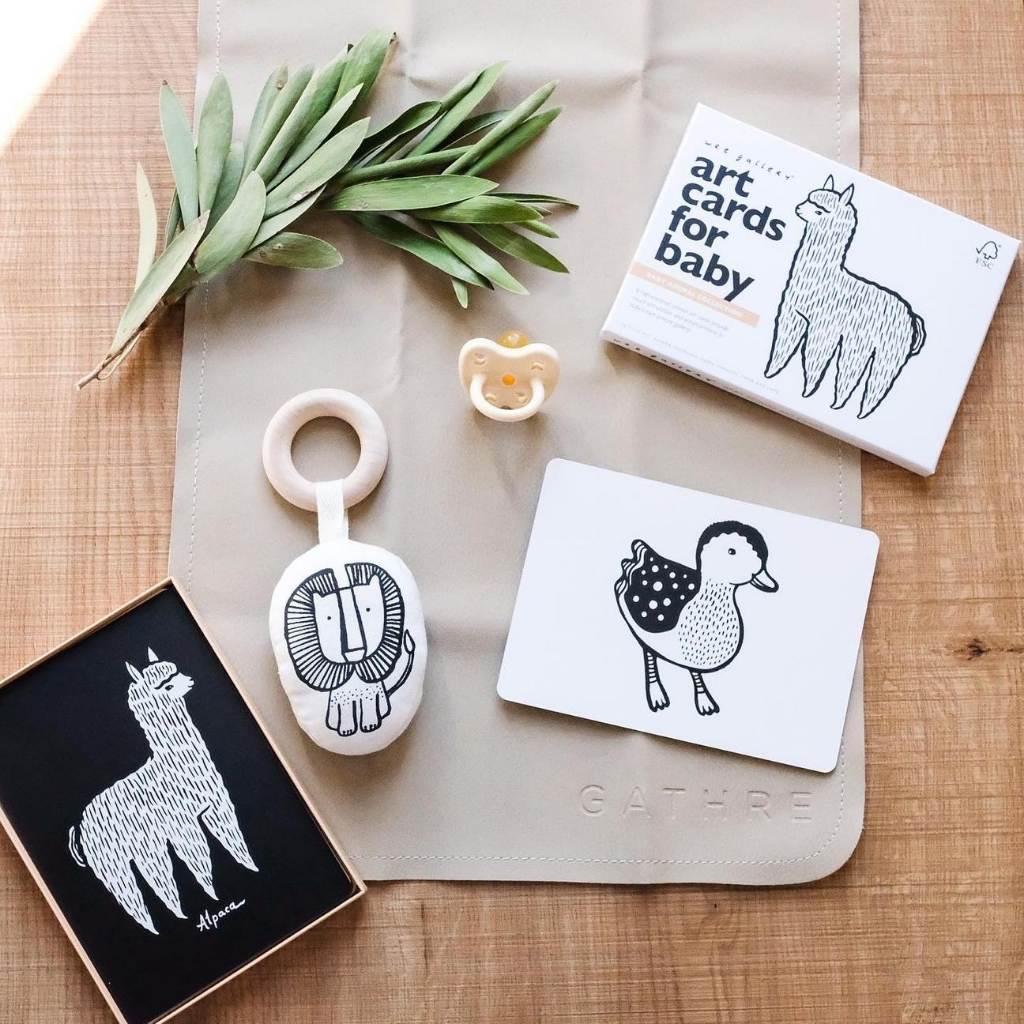 Wee Gallery Organic Lion Teether - Natural & Safe Baby Teething Toy for Soothing Sore Gums - Perfect for Infants & Toddlers at Home or On-the-Go