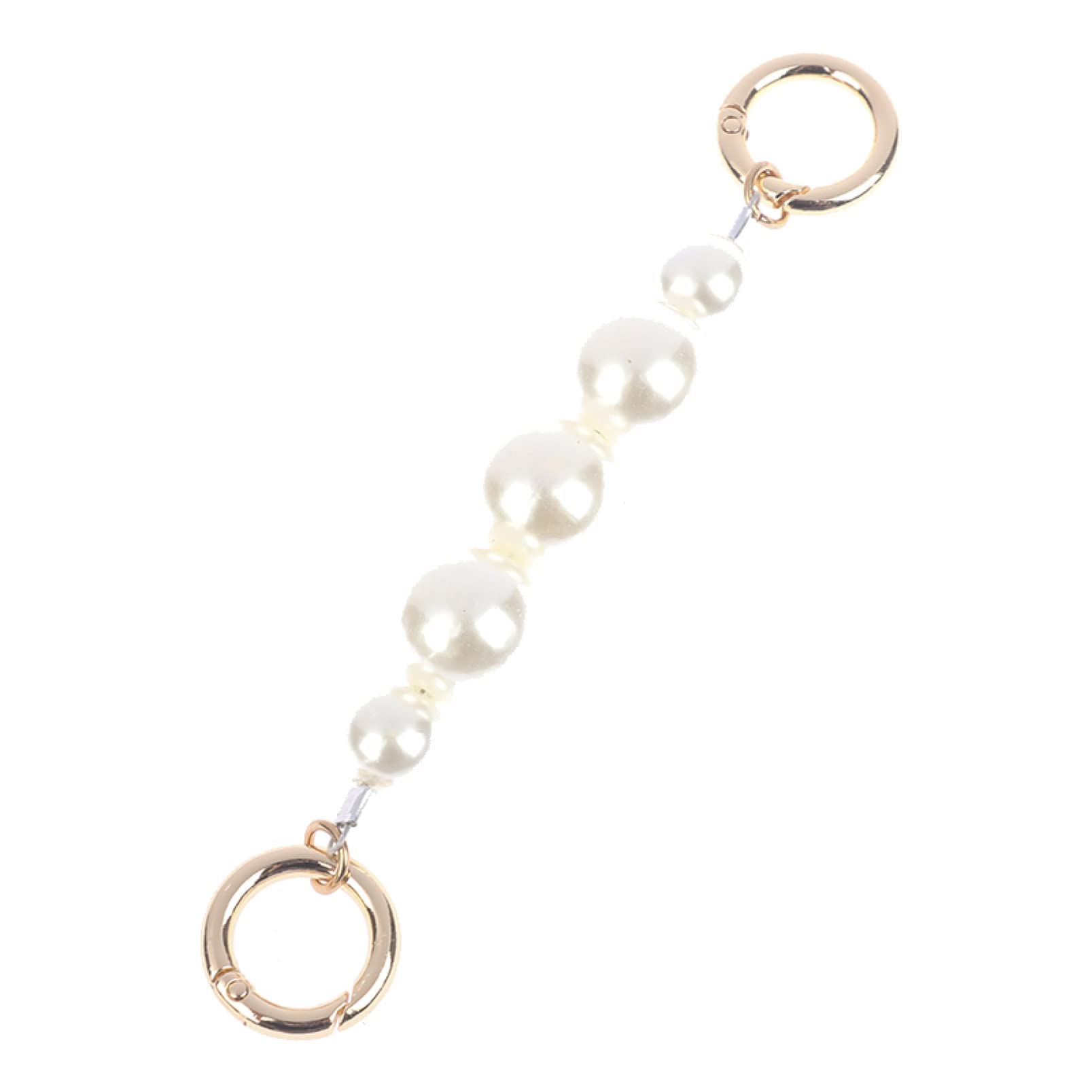 Elegant Pearl Beaded Bag Chain Extender with Ring Buckle - Adjustable Purse Handle Replacement Strap for Women's Crossbody Bags & Handbags - Perfect Valentine's Gift, Party Accessory & Everyday Fashion Statement