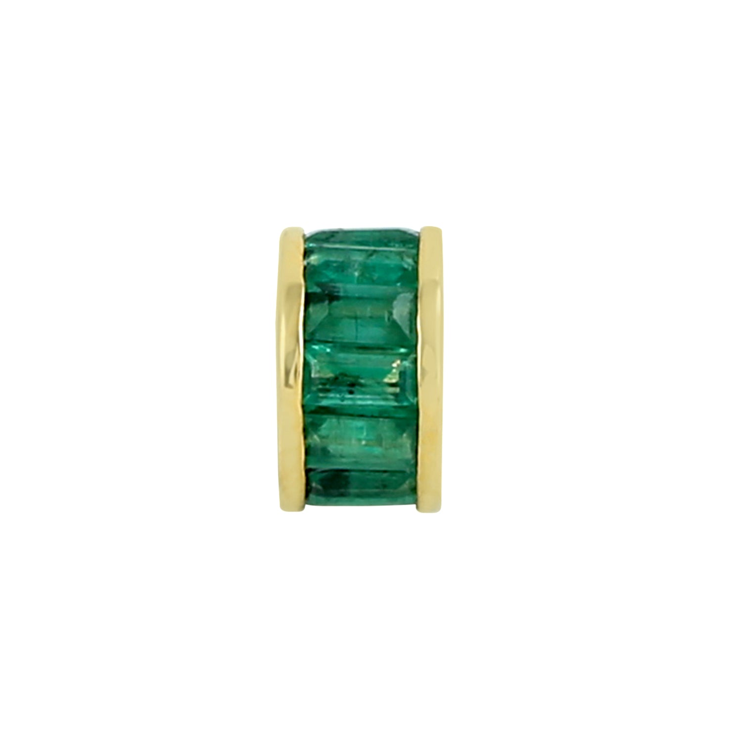 14K Yellow Gold Baguette Emerald Gemstone Channel Set Jewelry for Men & Women | Perfect for Weddings, Anniversaries & Special Occasions