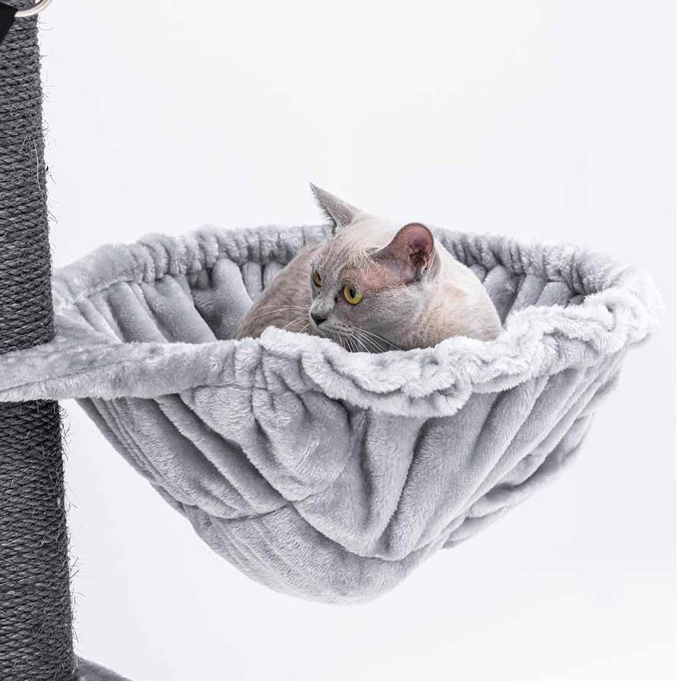 Premium Round Pet Hammock Sleeper - Cozy & Luxurious Cat & Dog Bed for Indoor & Outdoor Use - Perfect for Lounging, Napping & Relaxing in Style