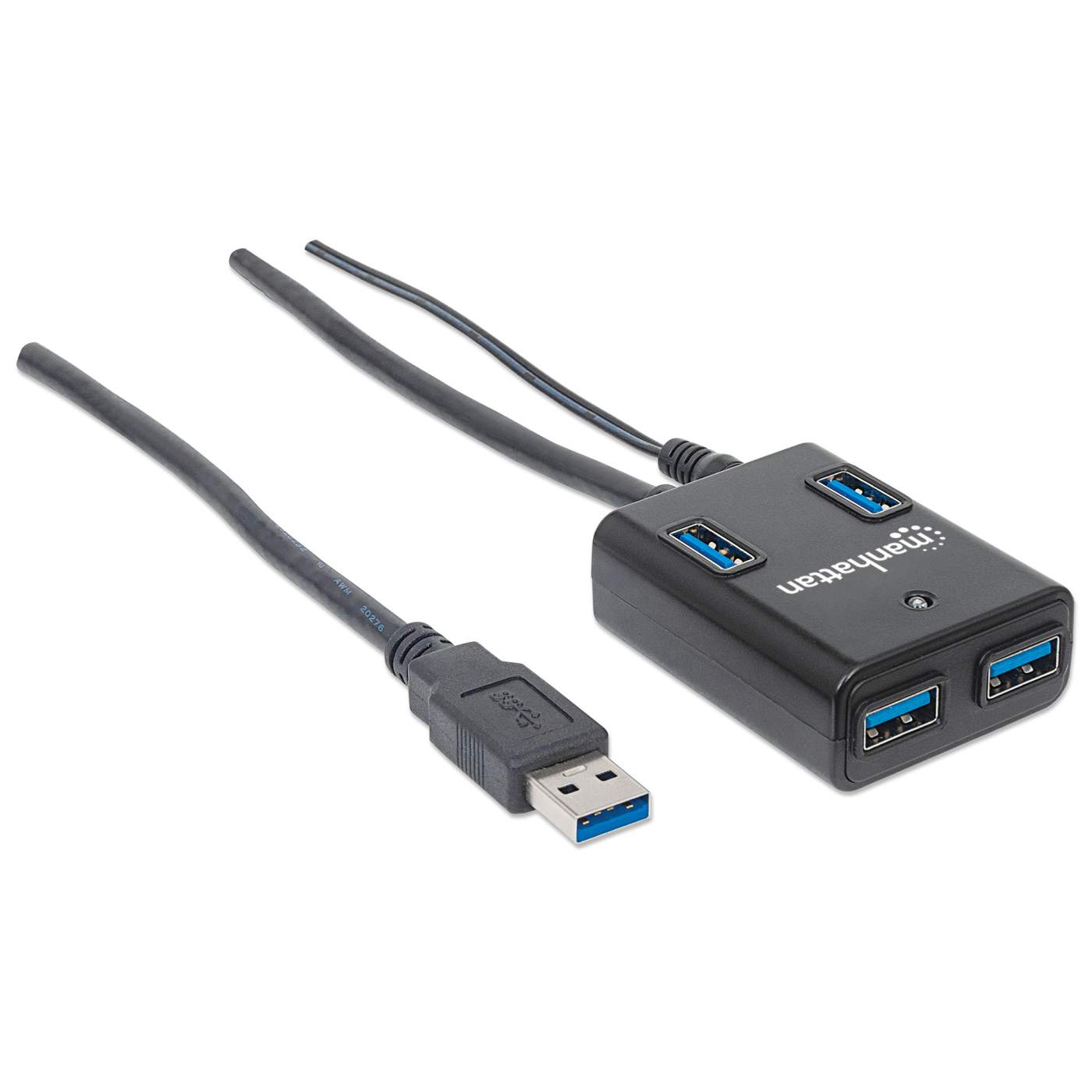 4-Port USB 3.0 Hub with 5Gbps High-Speed Data Transfer - Compact USB Splitter for Laptop, PC, MacBook, Gaming Console & Home Office Setup