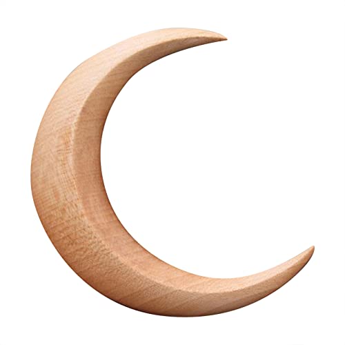 Hand Carved Moon Wood Hair Fork - Large Size Hair Accessories for Women, Solid Color Hair Sticks - Perfect for Updos, Buns & Braids, Wedding & Formal Events