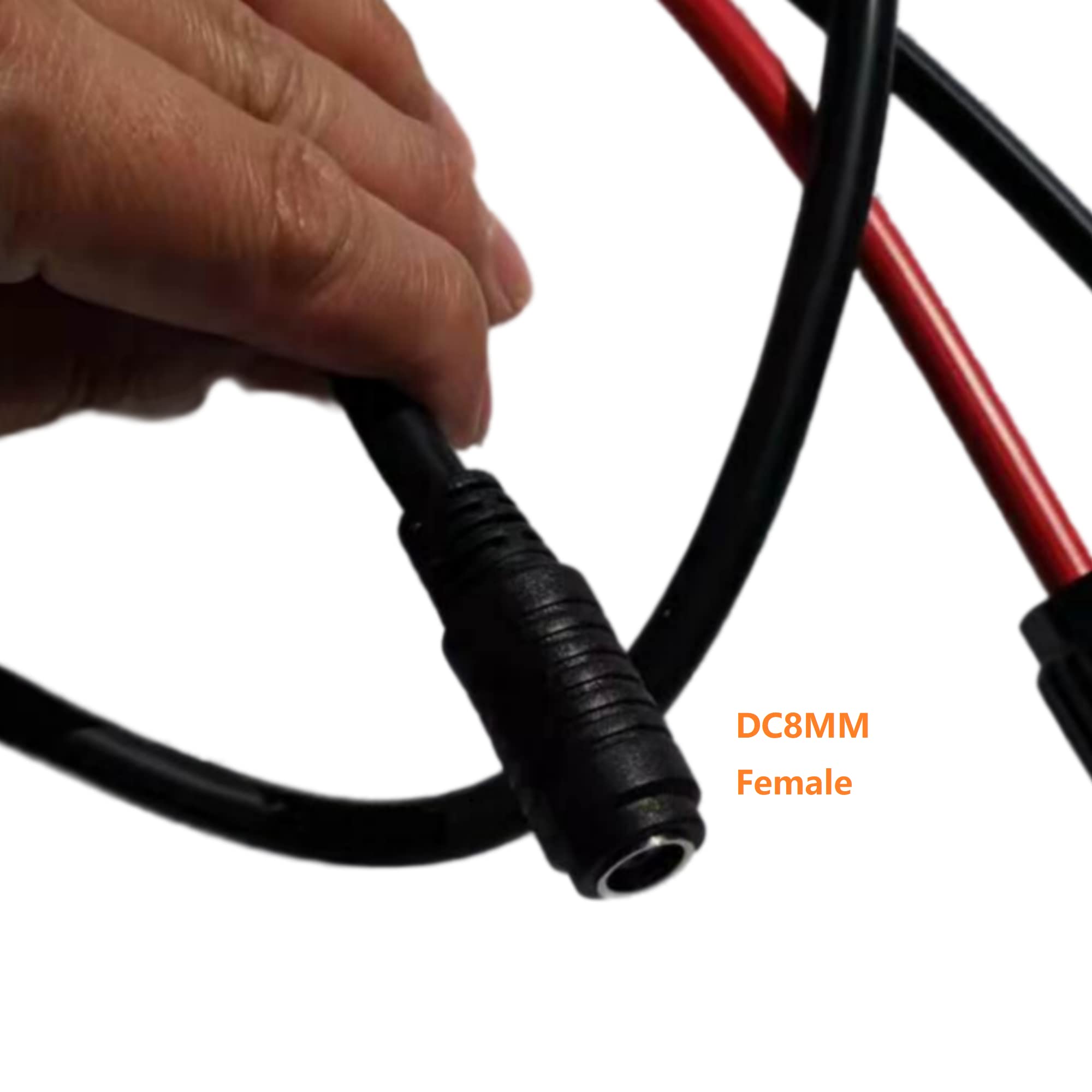 SolarEnz DC 8mm Female to Solar Connector Adapter Cable - Compatible with 100W Portable Solar Panels for RV, Camping & Outdoor Power Supply