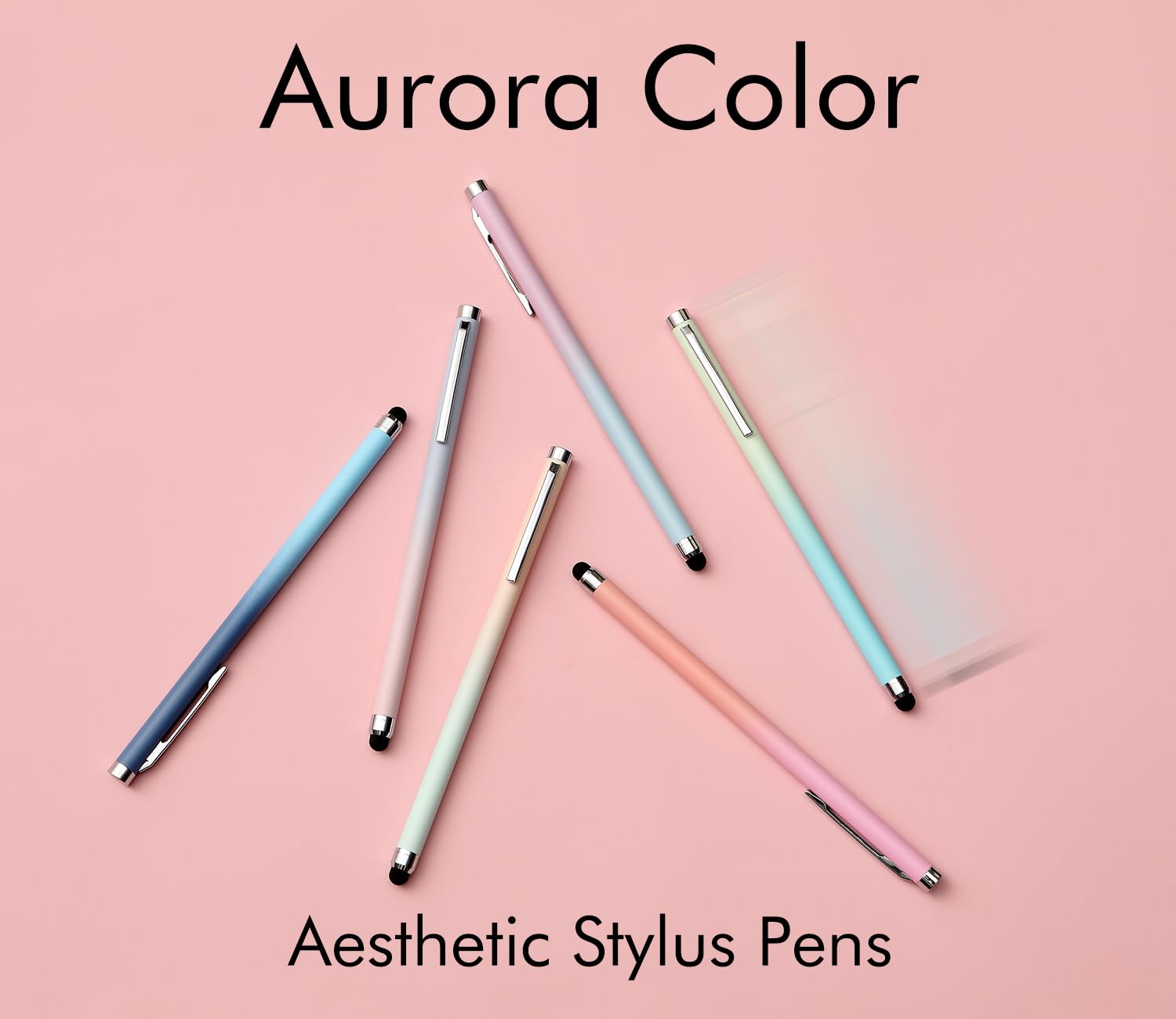 LINFANC 6 Pack Stylus Pens for iPad/iPhone - High Sensitivity Capacitive Stylus with 12 Replacement Tips - Perfect for Drawing, Note Taking & Touch Screen Devices (LF1026)