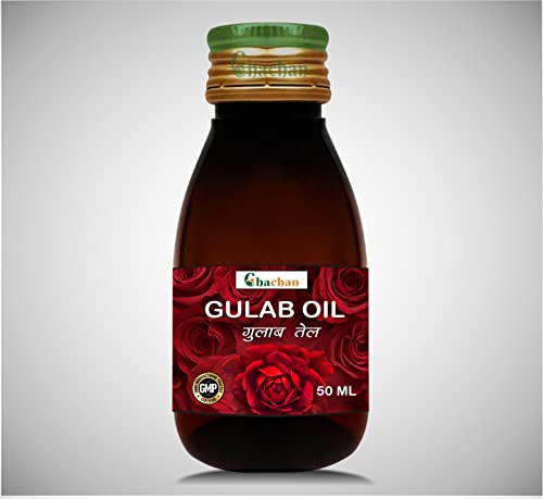 Chachan Roghan Gul Gulab Rose Oil 50ml - Pure & Natural for Skin Care, Hair Growth & Aromatherapy | Perfect for Massage, Moisturizing & Relaxation