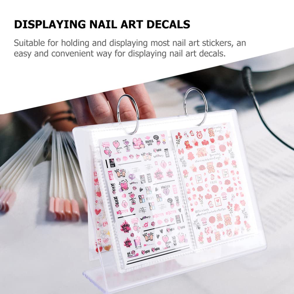 Minkissy Nail Stickers Display Album - Nail Art Sticker Storage Book for Professional & DIY Nail Decals - Perfect for Salon, Home Use & Nail Art Collectors