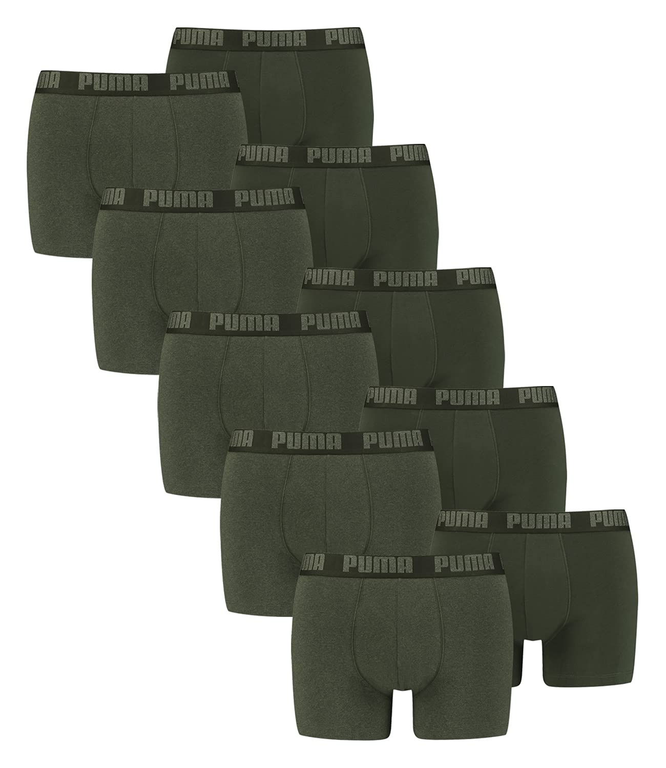 PUMA Men's Boxer Briefs Multipack (10-Pack) - Soft Cotton Underwear for Comfort & Support - Perfect for Sports, Gym & Everyday Wear