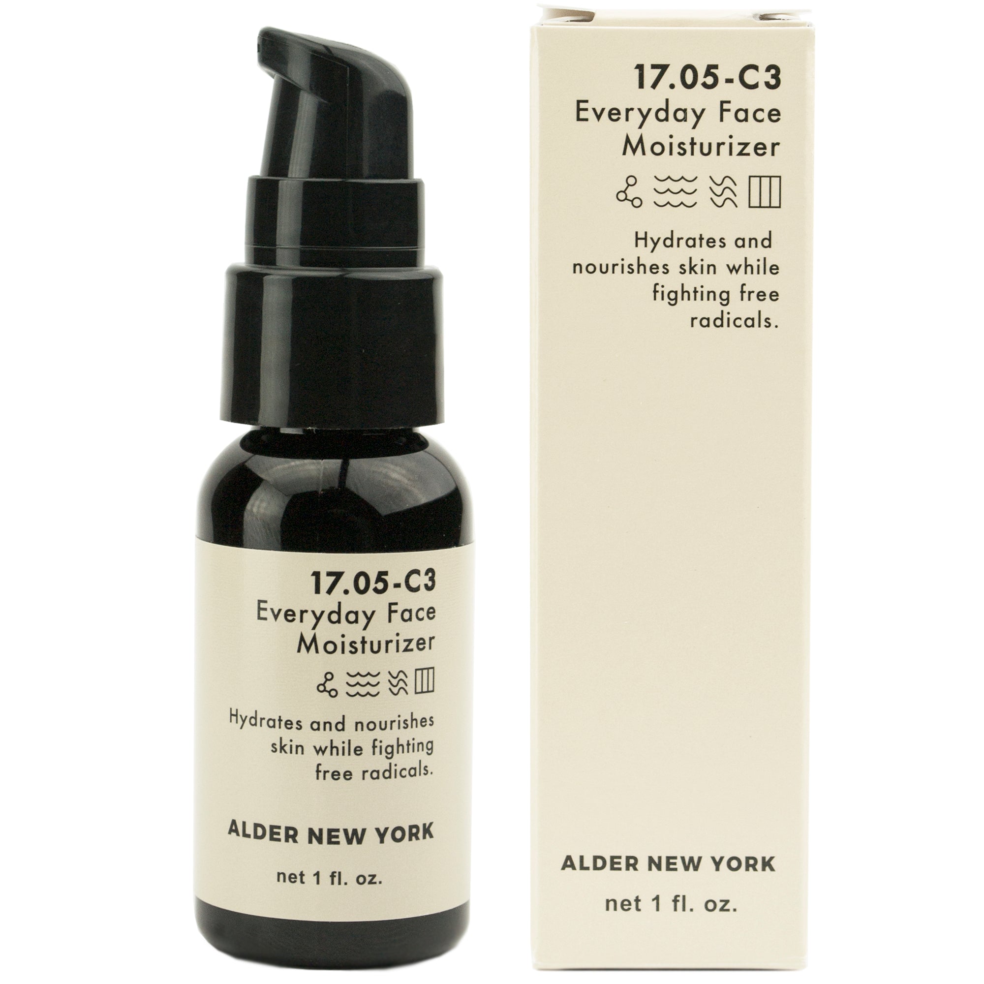 Alder New York Everyday Face Moisturizer Travel Size - Lightweight Hydrating Cream for Dry & Sensitive Skin | Perfect for On-the-Go Skincare & Airplane Travel