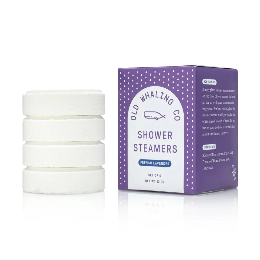 Old Whaling French Lavender Aromatherapy Shower Steamers - Relaxing Essential Oil Shower Tablets for Stress Relief & Better Sleep - Perfect for Spa, Self-Care & Bathroom Relaxation