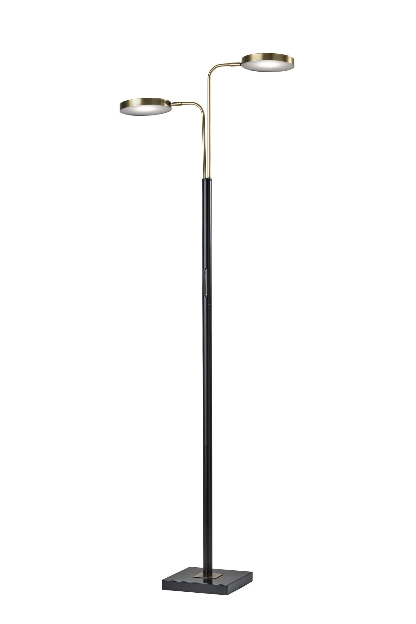 ADESSO Rowan LED Floor Lamp with Smart Switch - Modern Adjustable Brightness for Living Room, Bedroom & Office - Energy Efficient Lighting Solution