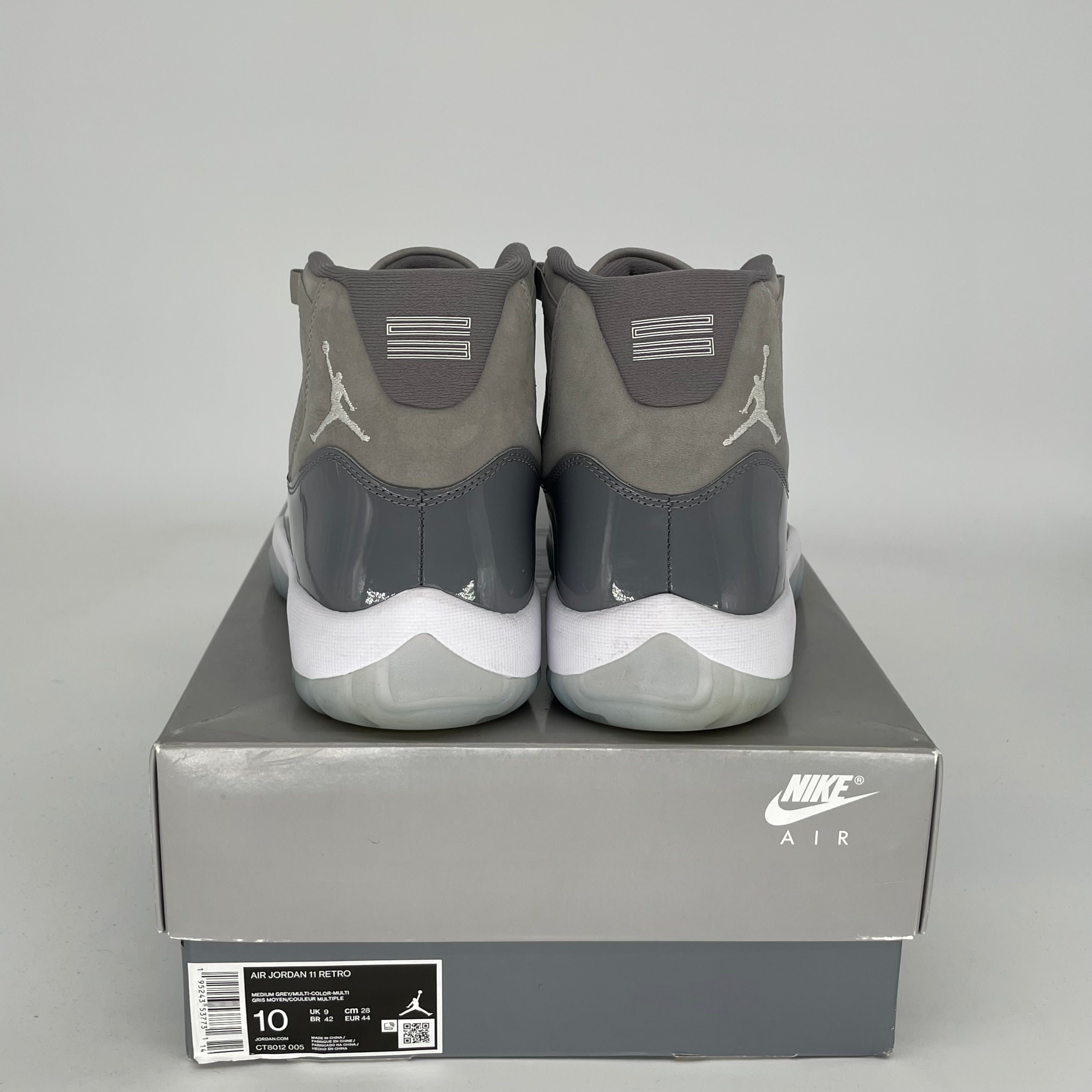 AIR JORDAN 11 Retro Cool Grey Men's Basketball Shoes Size 10 - CT8012-005 | Authentic Nike Sneakers for Casual Wear, Sports & Street Fashion