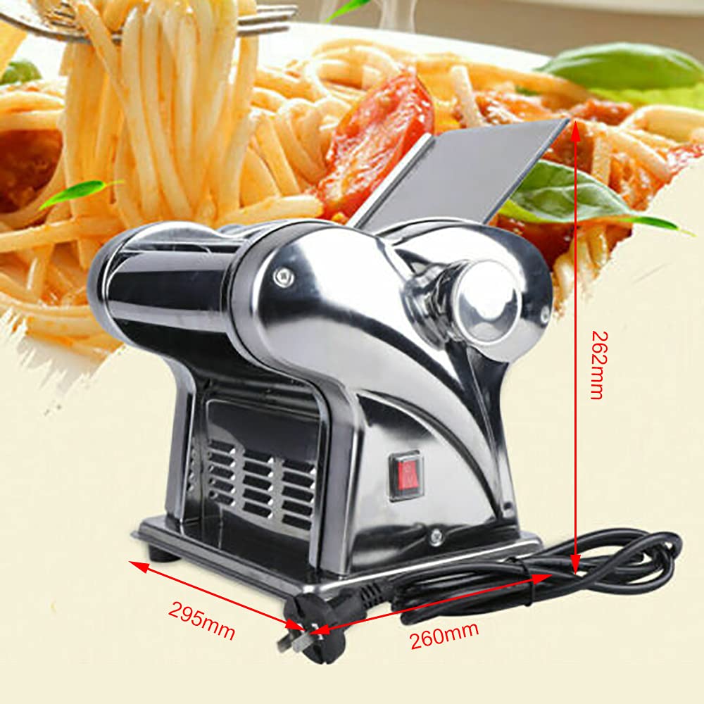 Commercial Electric Noodle Machine - Stainless Steel Pasta Maker & Dough Roller Sheeter for Restaurant, Bakery & Home Use - Perfect for Making Fresh Pasta, Dumpling Wrappers & Pastry Dough