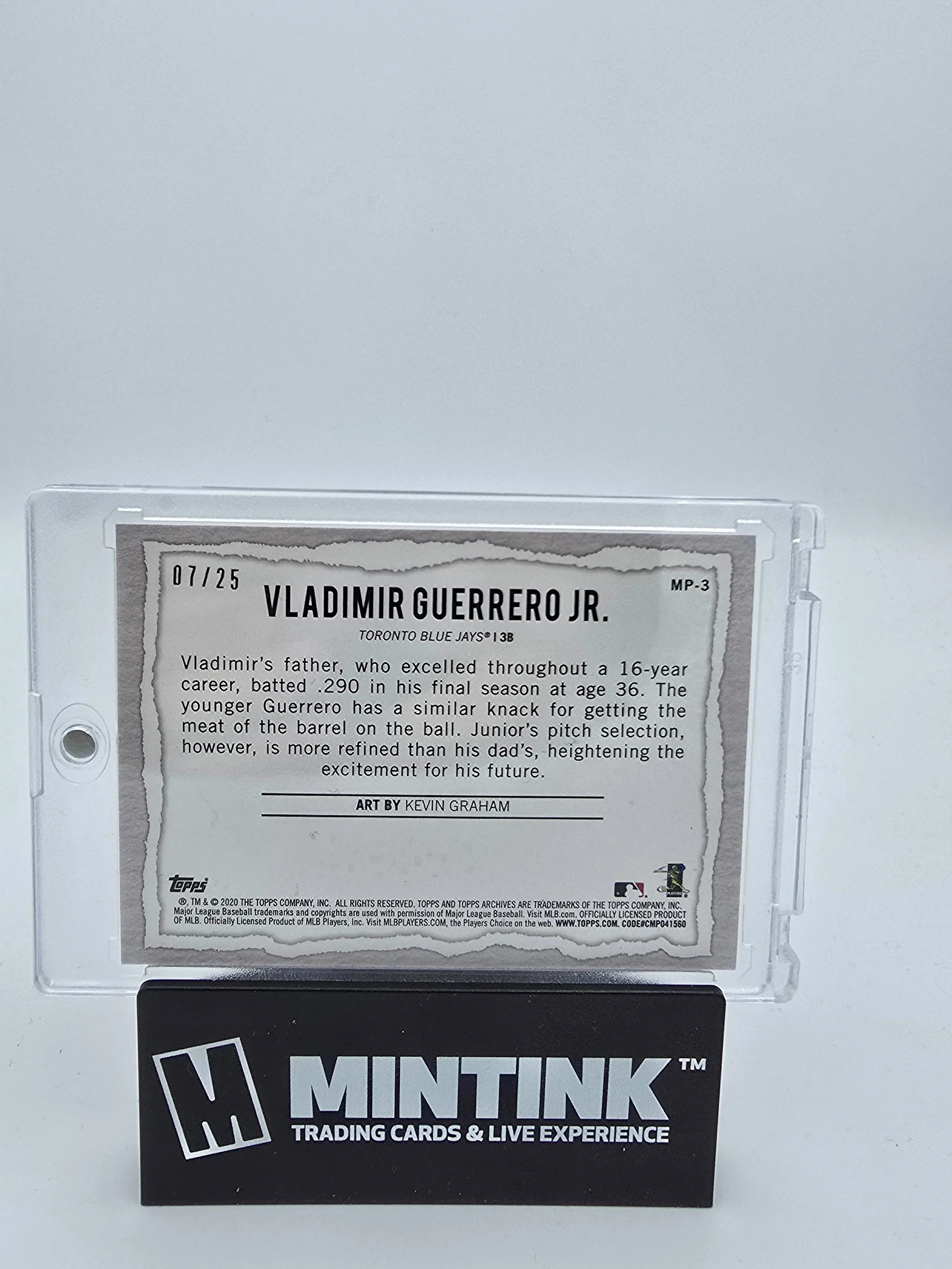 2020 Topps Baseball Vladimir Guerrero Jr. Modern Artists Kevin Graham Limited Edition /25 #MP 3 - Perfect for Collectors, Sports Memorabilia Fans & Baseball Enthusiasts