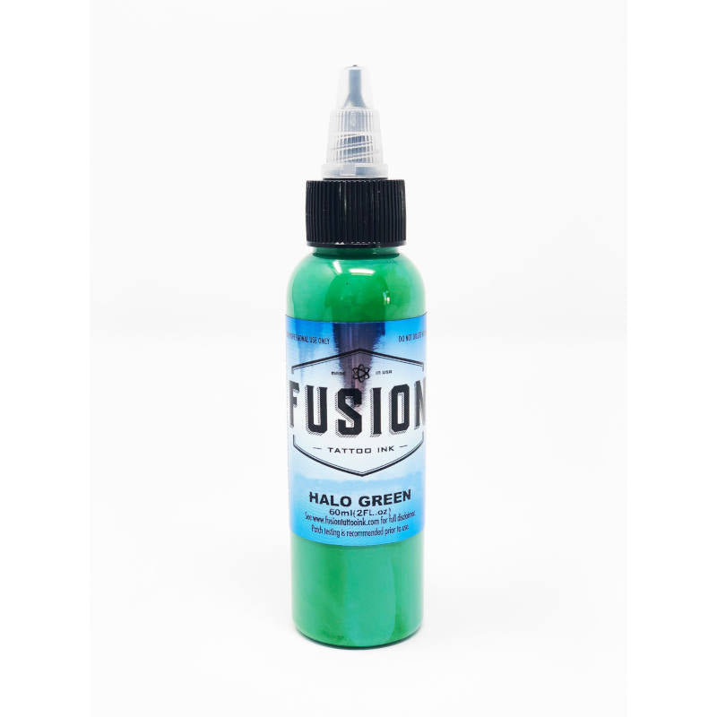 Premium Fusion Halo Green Ink - 1oz Bottle for Calligraphy, Art & Tattoo Designs - Vibrant Long-Lasting Ink for Professional Artists & Hobbyists