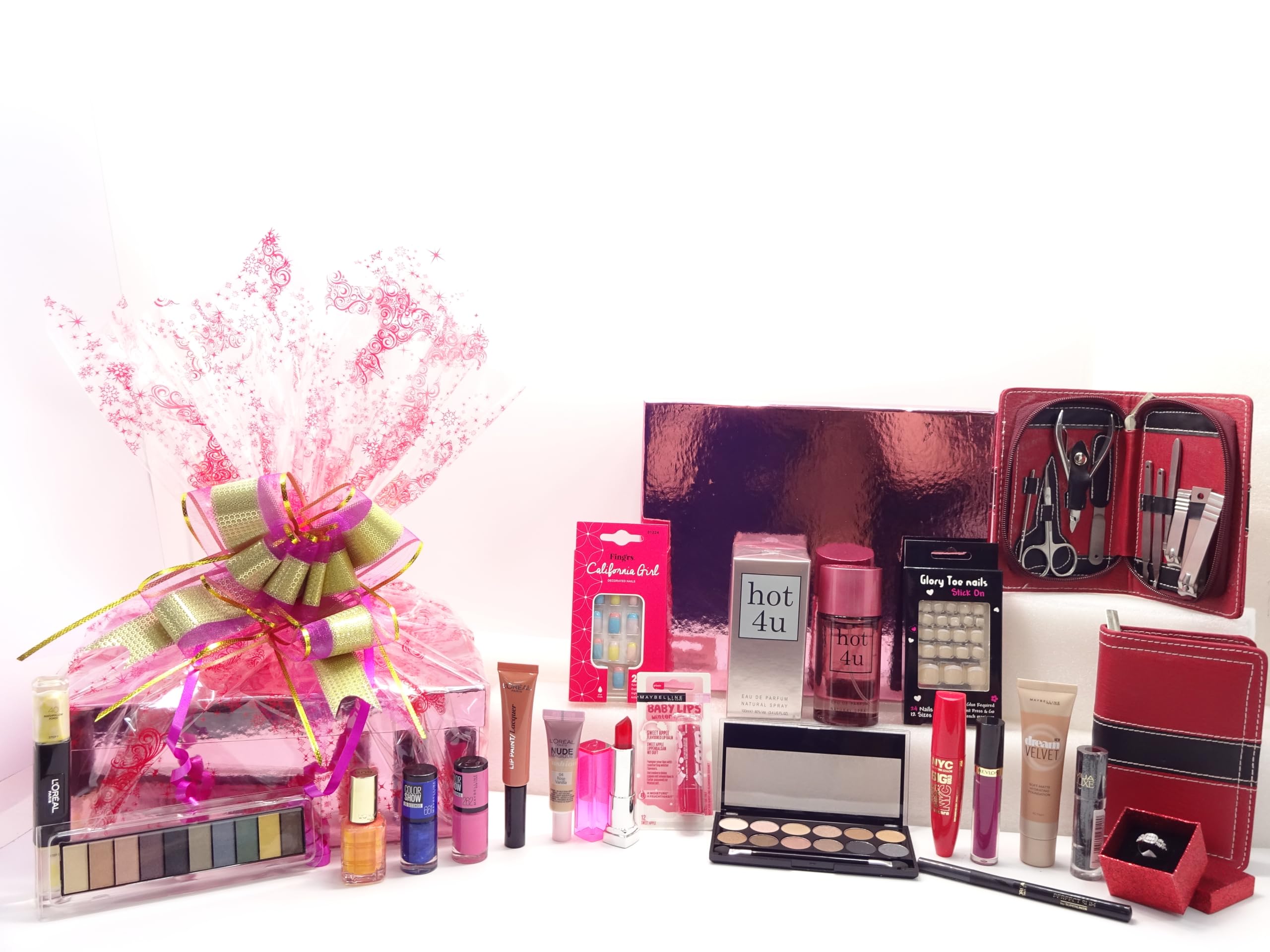 Luxury Beauty Gift Box Set - Premium Makeup Kit with Perfume, Nail Care Tools & Free Gifts (Foundation + Crystal Ring) - Perfect Birthday, Anniversary & Holiday Present for Women