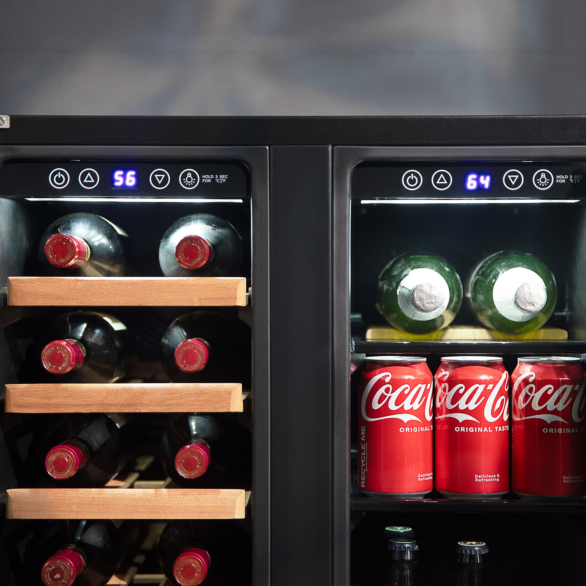 Newair® 24 Inch Dual Zone Wine and Beverage Cooler with French Doors - Perfect for Home Bars, Restaurants, and Wine Cellars