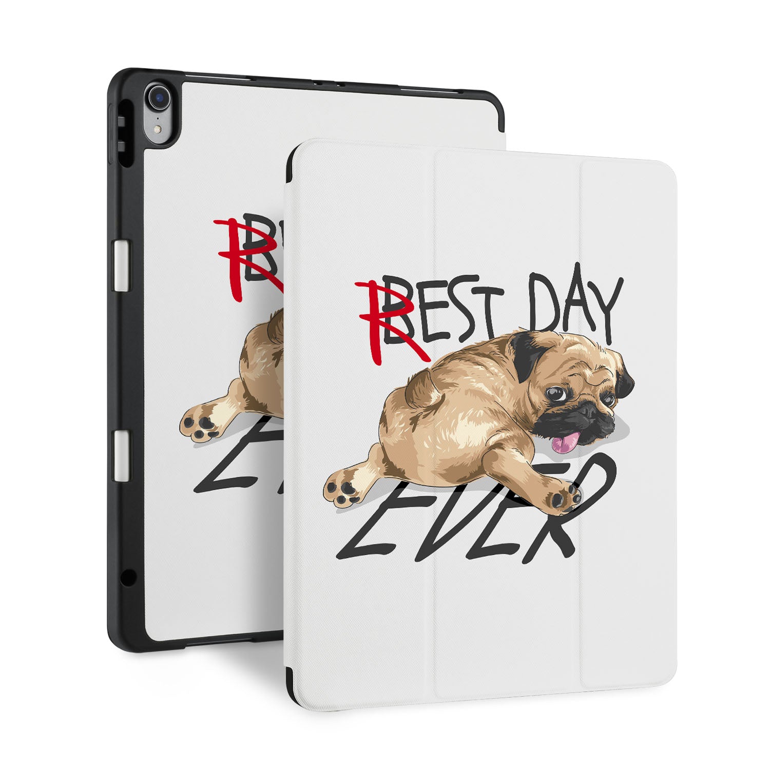 Premium iPad Trifold Case with Cute Dog Design - Slim Protective Cover for iPad Air/Pro (6th/5th/4th Gen) | Perfect for Work, School & Travel Accessories