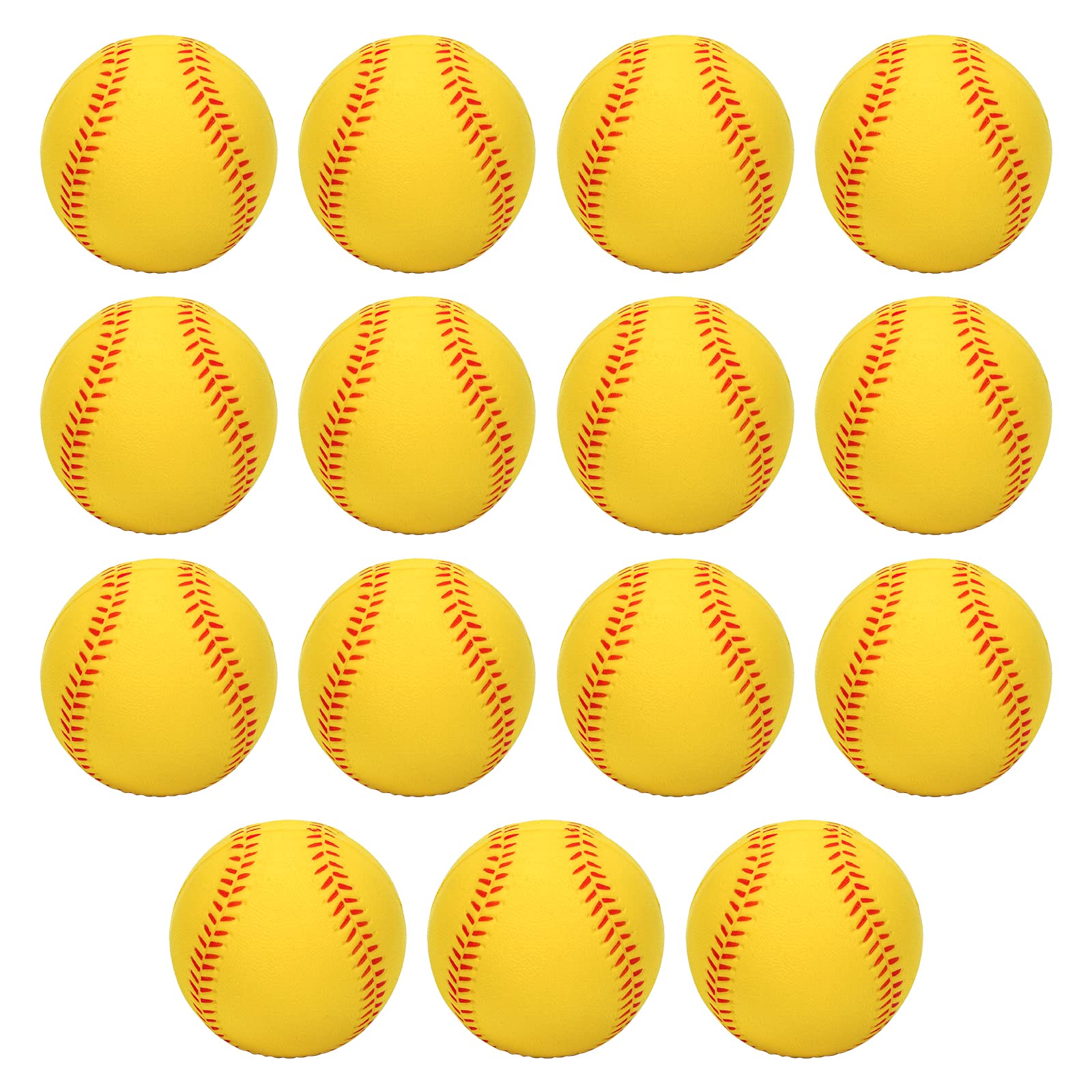 Foam Baseballs for Training - 9 Inch Soft Baseballs & Stress Relief Balls with Drawstring Bag - Perfect for Baseball Practice, Stress Relief, and Office Desk Toys