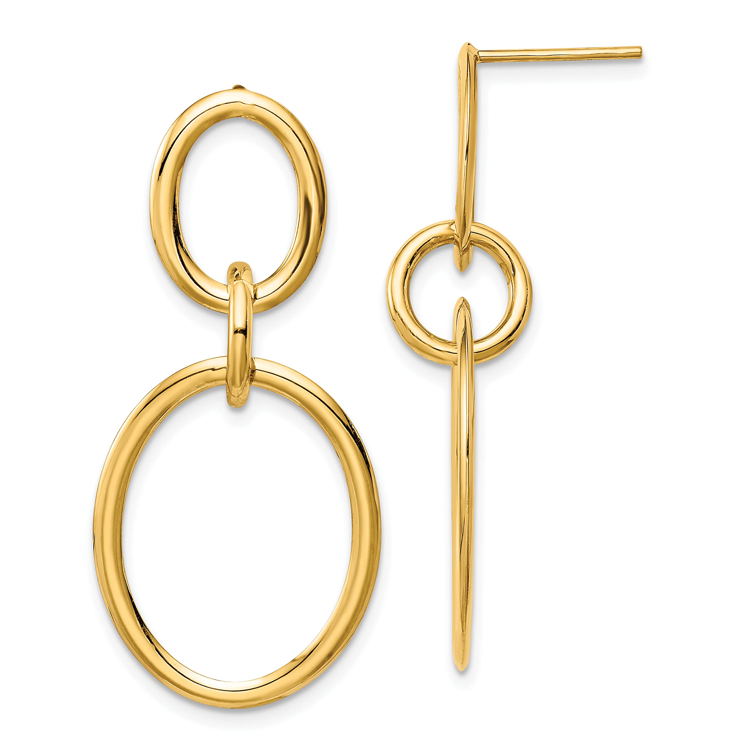 14K Yellow Gold Hoop Earrings for Women - Classic Circle Huggie Earrings for Everyday Wear, Gift Giving & Special Occasions