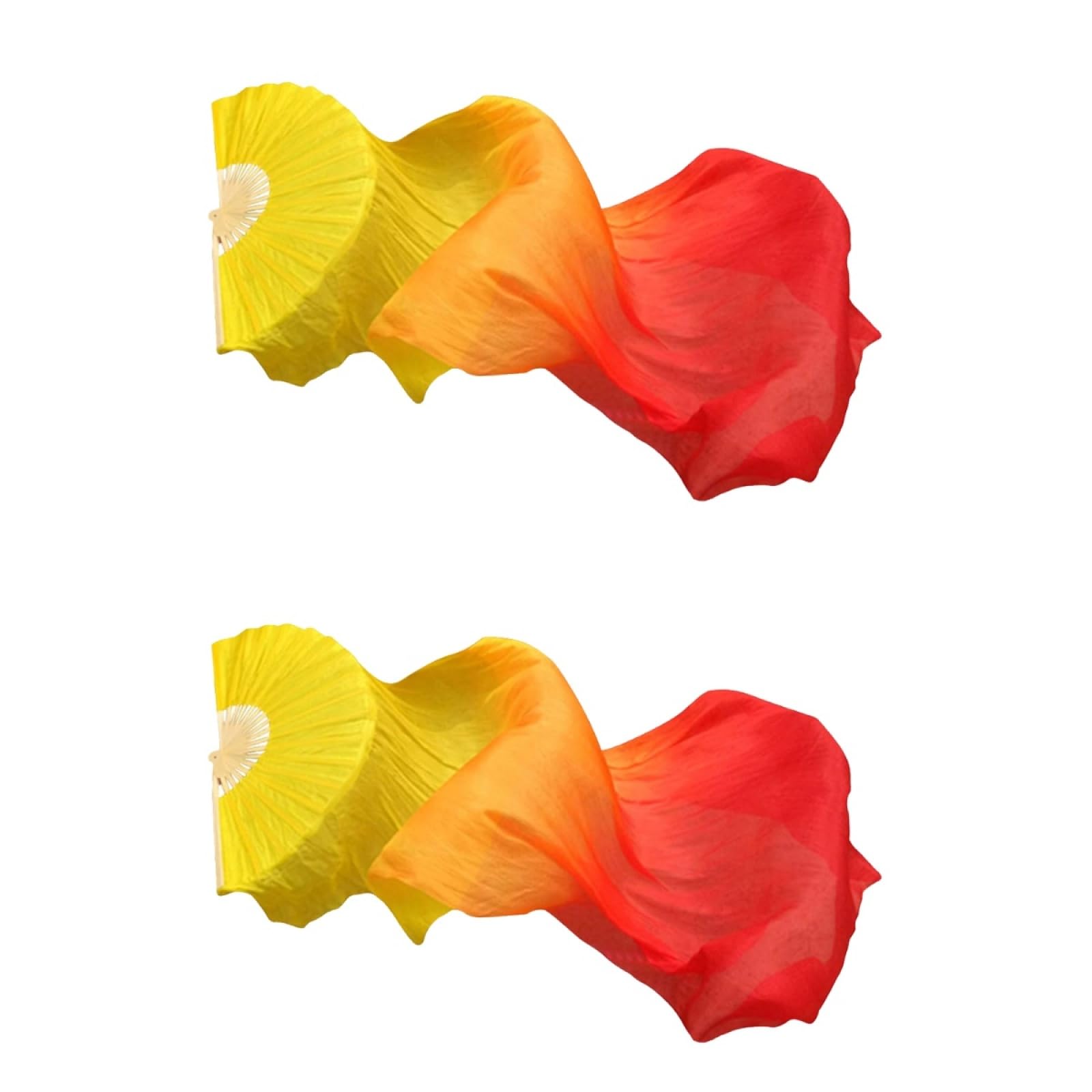 BESPORTBLE 2-Pack Silk Dance Fans - Long Decorative Folding Fans with BLM Flag Design, Rayon Streamer for Praise Dancing & Performance | Perfect for Belly Dance, Stage Shows, and Cultural Events