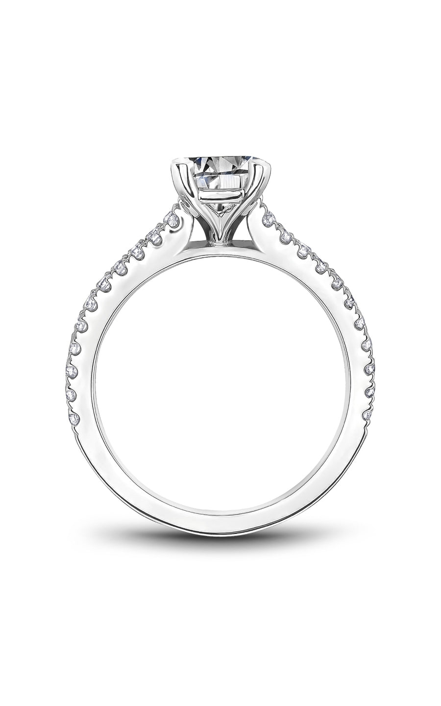 Noam Carver B350 01A Bridal Engagement Ring - Elegant Solitaire Diamond Ring for Women, Perfect for Proposals, Anniversaries & Weddings