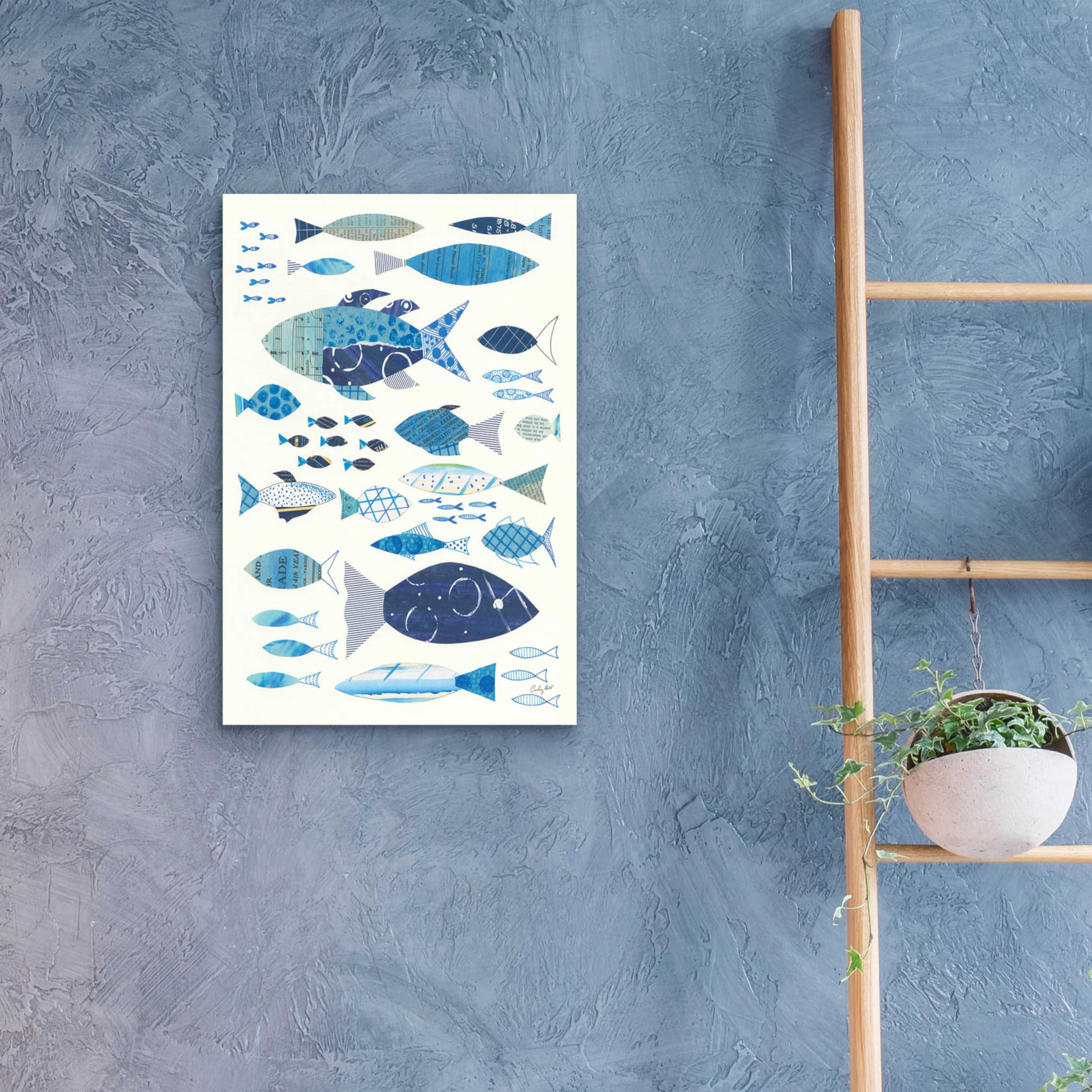 Go With the Flow II by Courtney Prahl - 16x24 Inch Acrylic Glass Wall Art Painting - Modern Abstract Canvas Print for Living Room, Bedroom & Office Decor