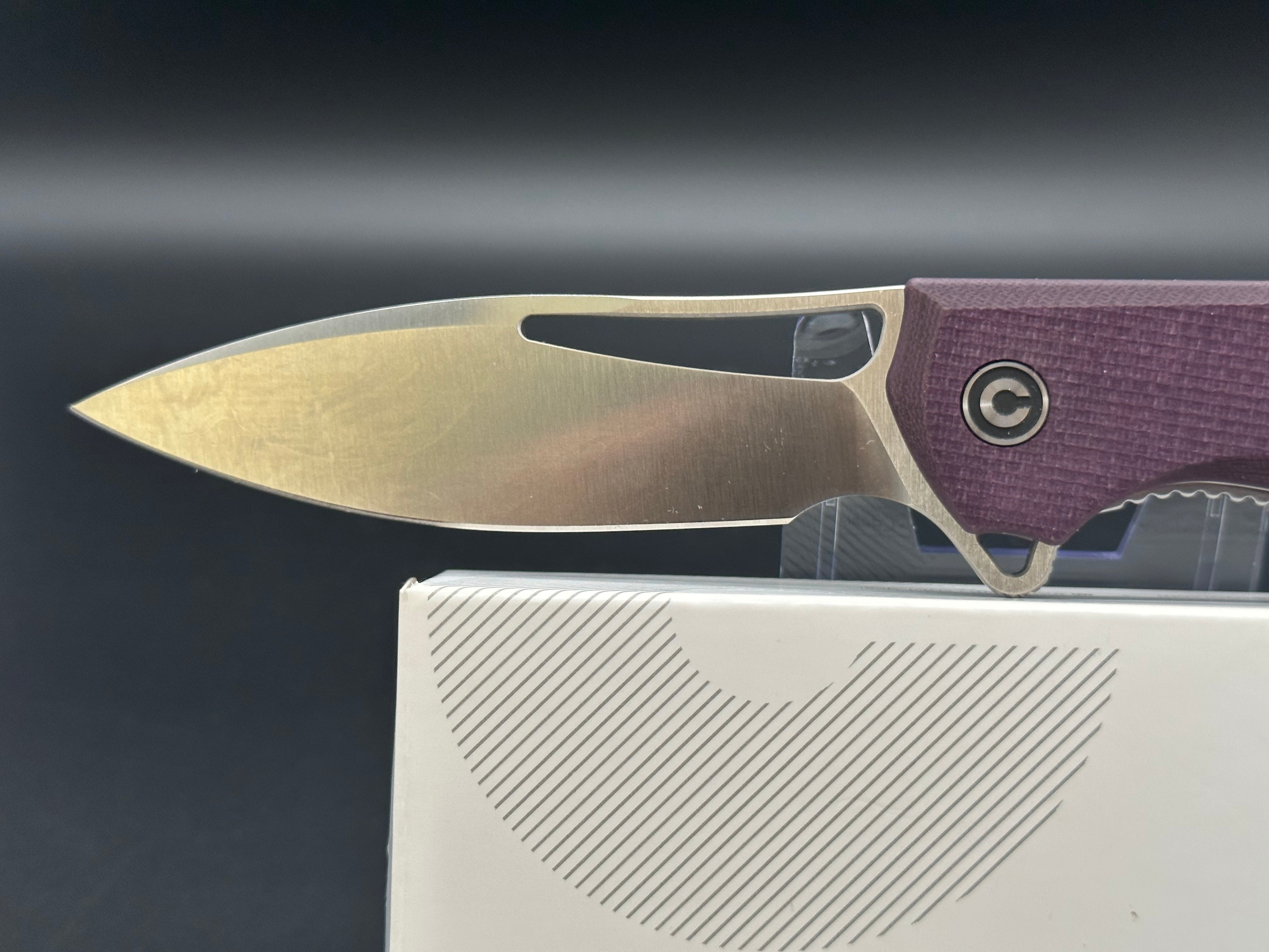 Civivi Vexer Folding Knife - Purple Dyed G10 Handle, Pocket Knife for EDC, Outdoor, Camping & Survival