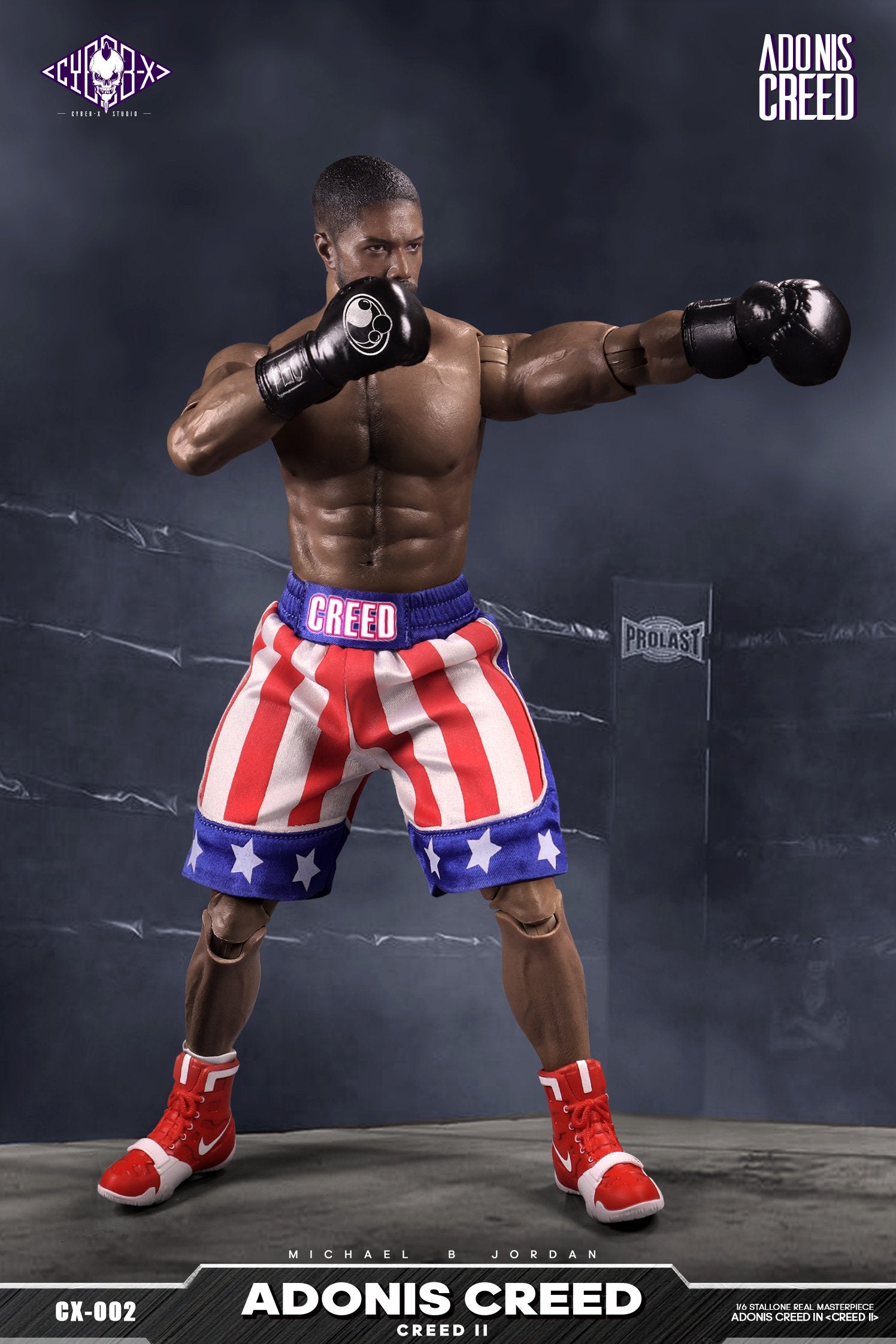 Cyber X Studio 1/6 Creed II Adonis Creed Sixth Scale Collectible Action Figure CX 002 - Perfect for Movie Fans, Boxing Enthusiasts & Collectors Display