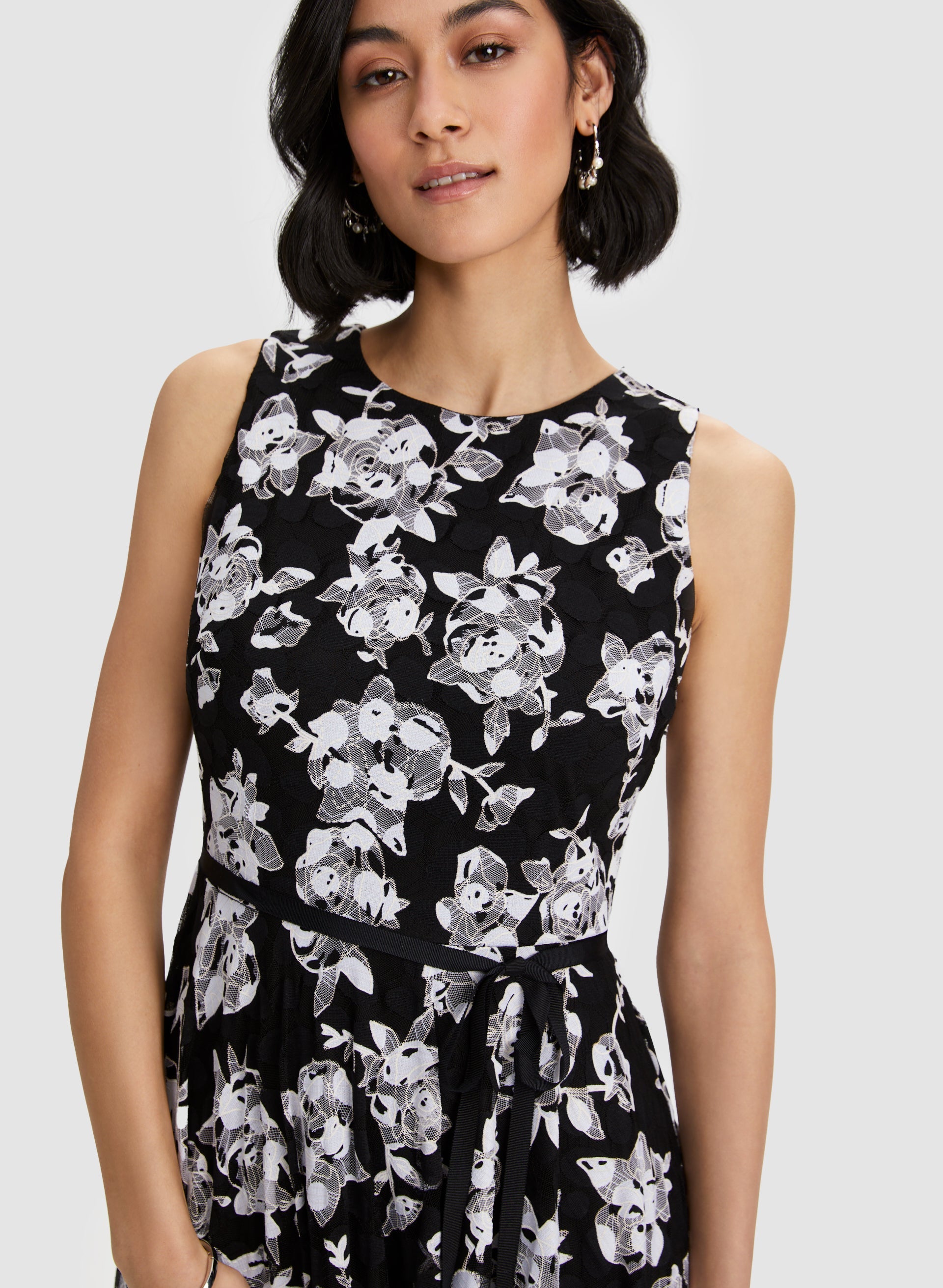 Elegant Floral Print Ribbon Belt Dress for Women | Summer Casual & Party Wear | Perfect for Weddings, Dates & Office Outfits