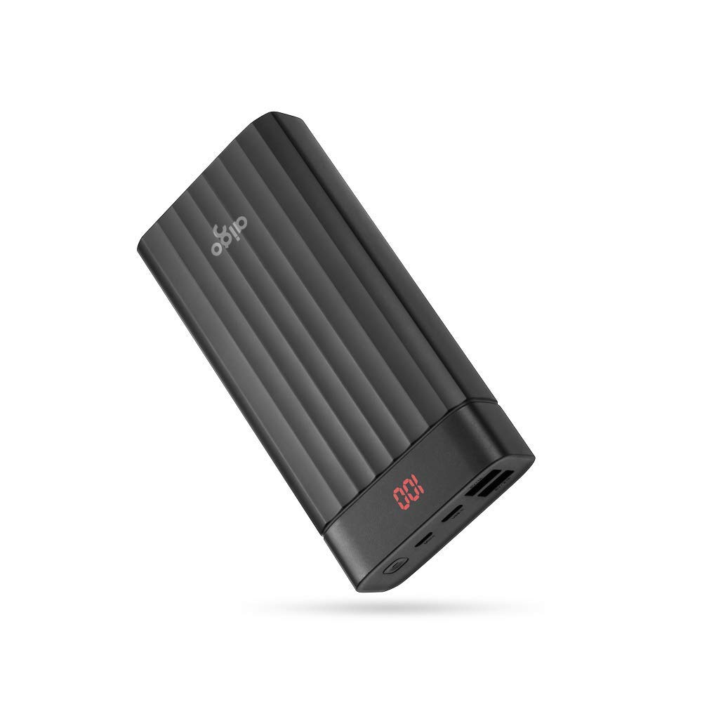 20000mAh aigo Portable Charger - High Capacity Power Bank with Dual USB Ports & LCD Display for iPhone 15/14/13, Samsung Galaxy S23/S22, Nintendo Switch | Fast Charging External Battery Pack for Travel, Camping & Emergency Power Backup