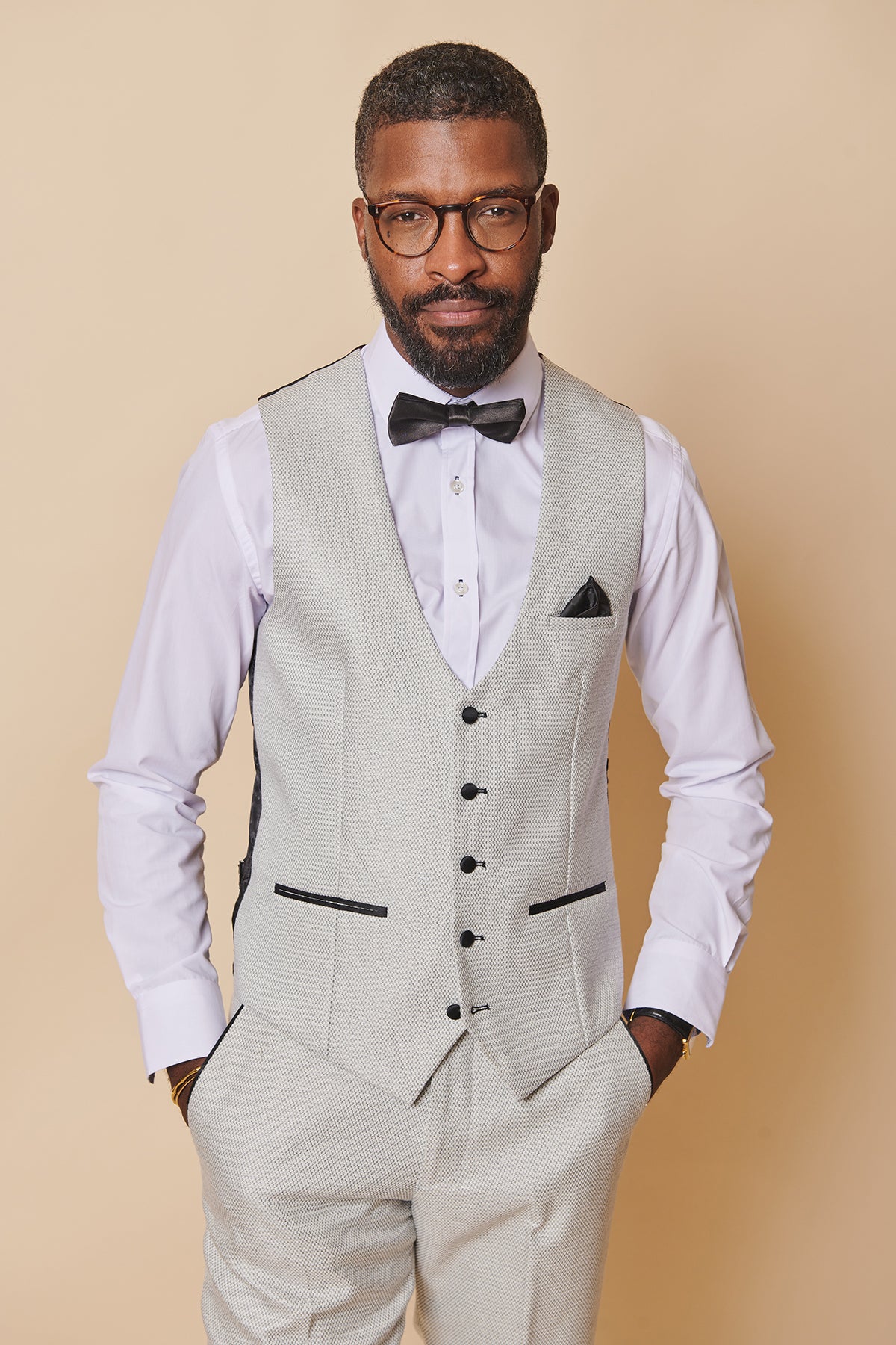Spencer Stone Single Breasted Waistcoat for Men - Slim Fit Formal Vest for Weddings, Business & Office Wear