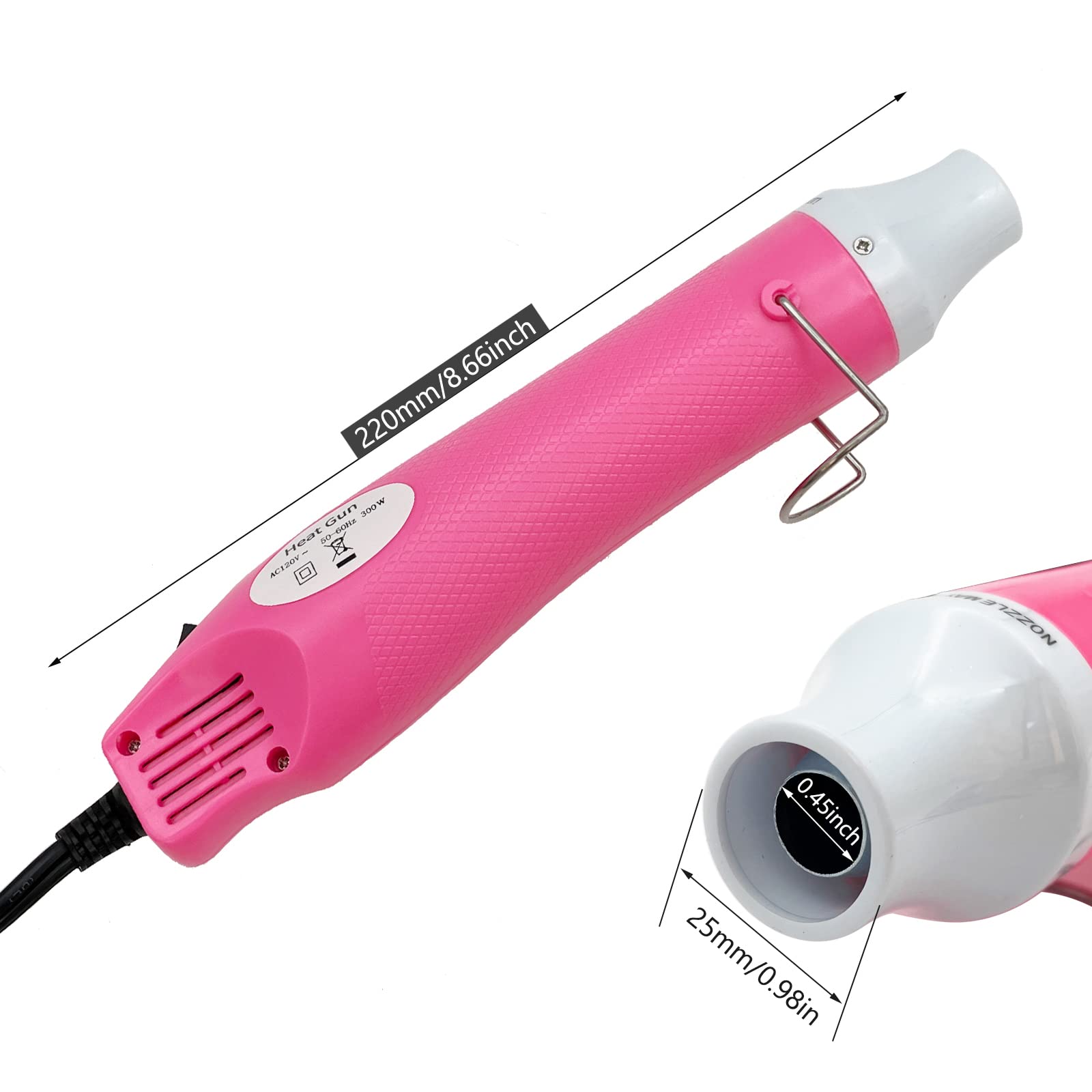 Mini Heat Gun - Portable Hot Air Gun Tool for DIY Crafts, Embossing, Shrink Wrapping, Paint Drying & More | Perfect for Home Projects, Art Creations & Professional Use