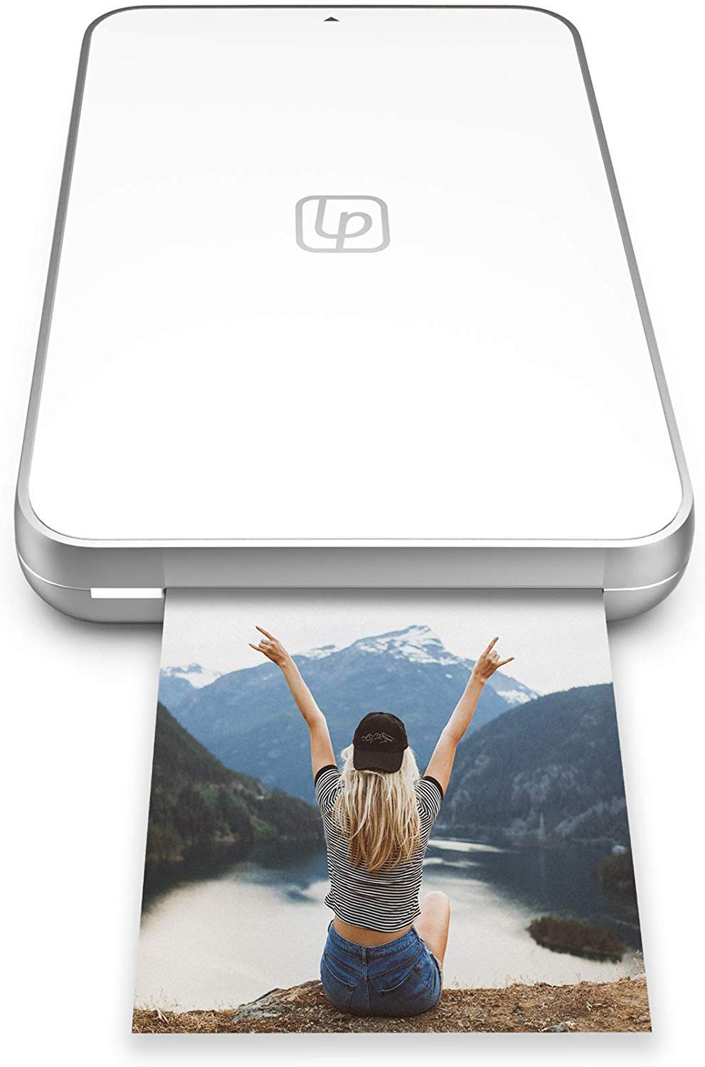 Lifeprint Ultra Slim Bluetooth Photo Printer - Portable Instant Printer for iPhone, Print Photos, Videos & GIFs with Video Embed Technology | Perfect for Travel, Parties & Social Media Sharing (White)
