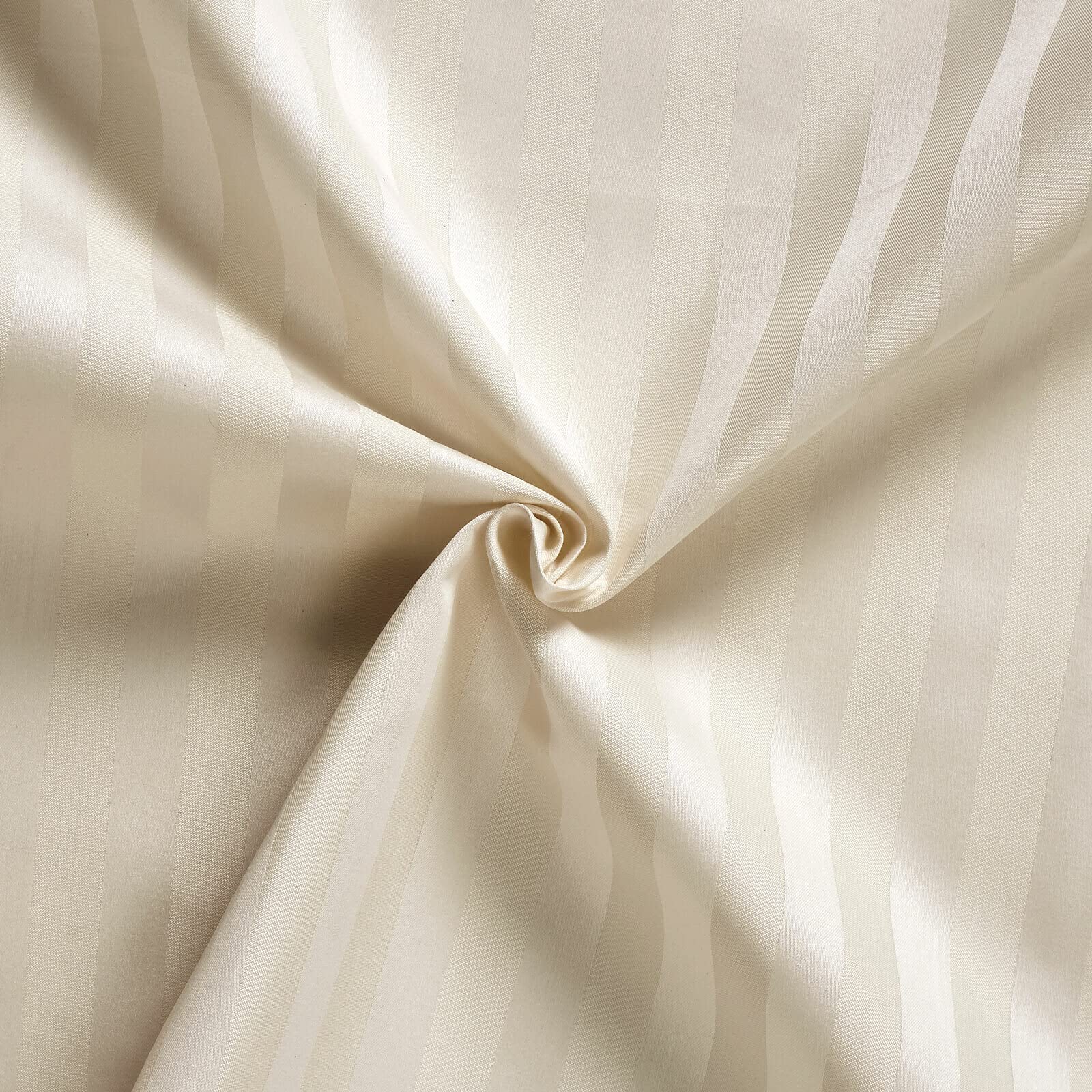 Split King Sheets for Adjustable Beds - 5-Piece 100% Cotton Deep Pocket Sheet Set with Ivory Stripe - Breathable & Soft Bedding for Adjustable Mattress - Perfect for Master Bedroom, Guest Room, or RV