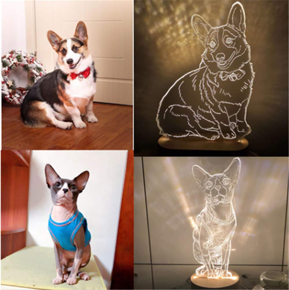 Custom 3D Photo Lamp - Personalized Engraved Gift for Wedding, Anniversary, Birthday | Home Decor