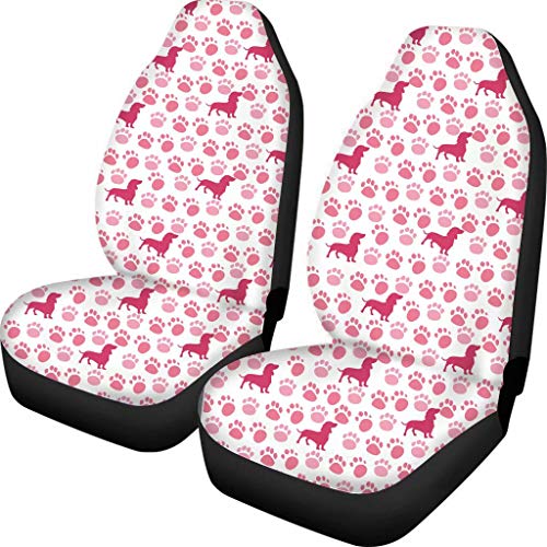 Black Pink Dog And Footprints