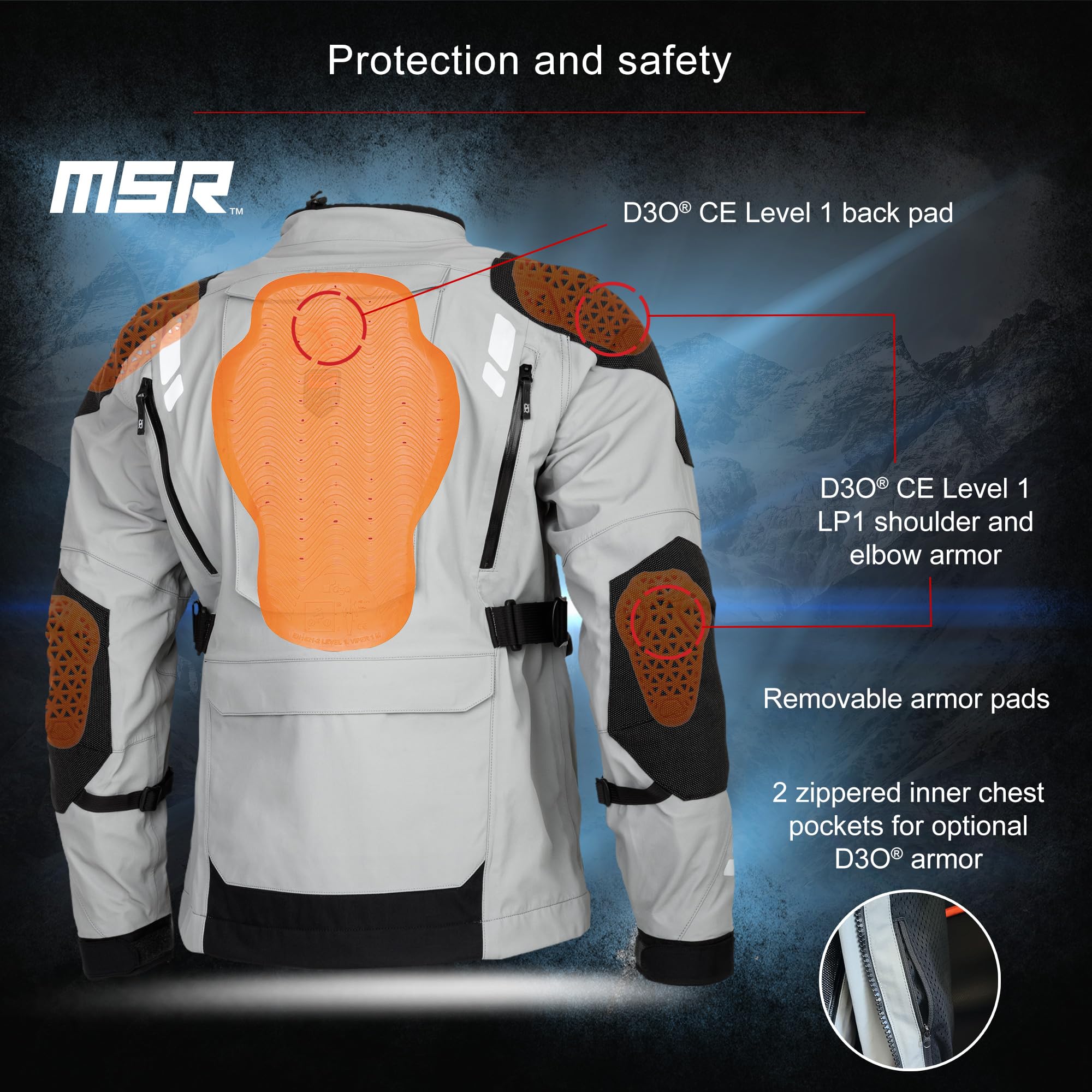 MSR Xplorer ADV Jacket - Lightweight Waterproof Hiking Jacket for Men & Women - Windproof Outdoor Gear for Camping, Backpacking & Mountaineering