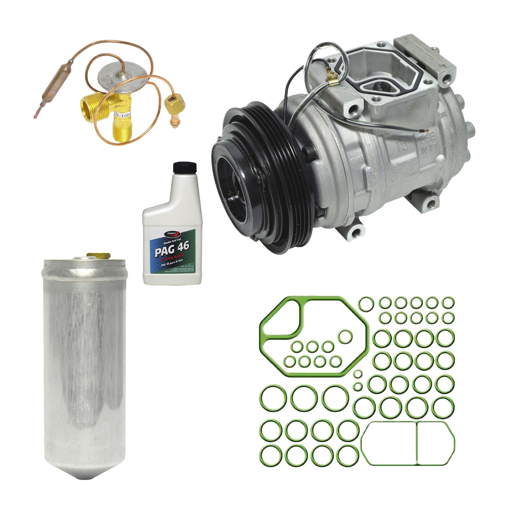 Universal Air Conditioner KT 3751 A/C Compressor and Component Kit - Compatible with Multiple Vehicle Models | Perfect for AC System Repair & Maintenance | Ideal for Home Mechanics & Auto Shops