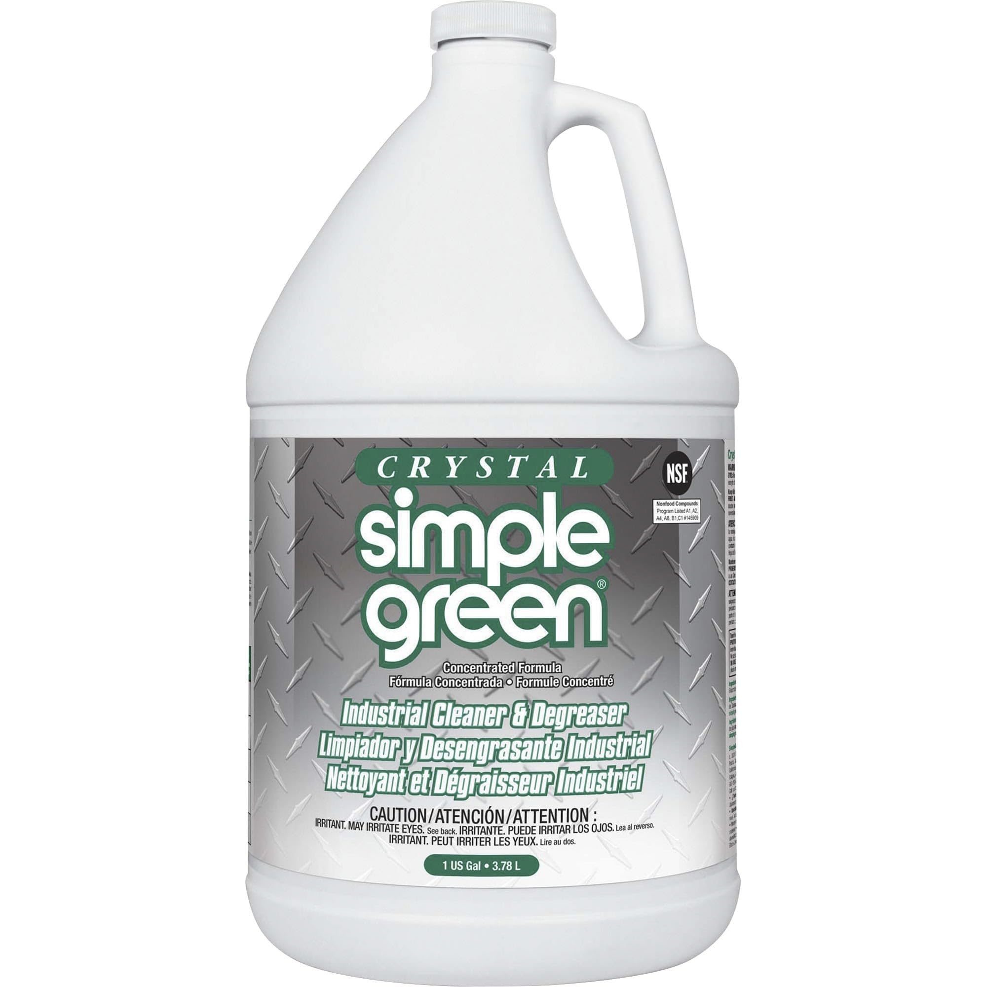 Simple Green 19128 Crystal Industrial Cleaner & Degreaser - 1 Gallon (Case of 6) | Heavy-Duty Multi-Surface Cleaner for Industrial Equipment, Machinery & Workshop Use