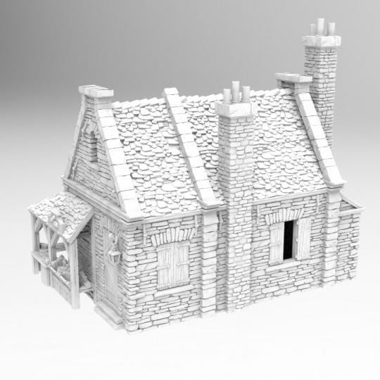Walter's Bakery - Authentic Colonial Style Miniature Bakery for D&D Terrain, Model Railroad Scenery & Wargaming Dioramas | Perfect for Fantasy RPGs, Train Layouts & Historical Battle Displays