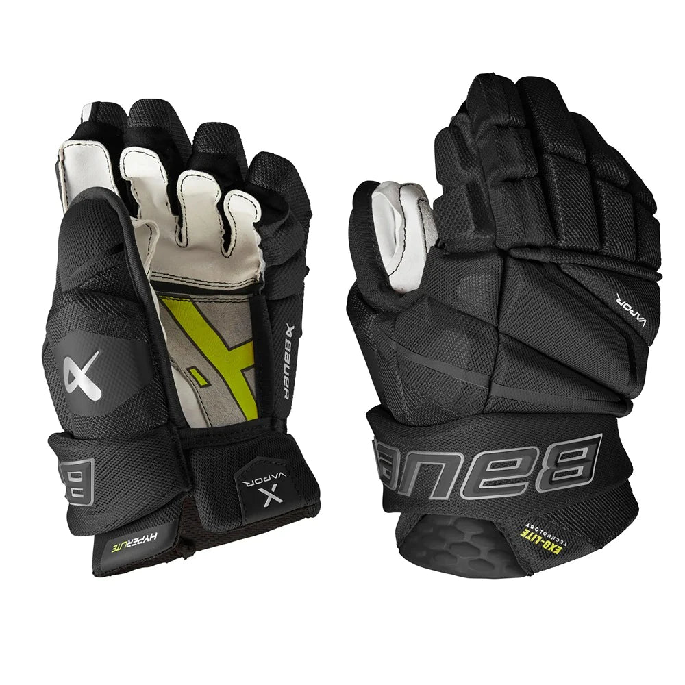 Bauer Vapor Hyperlite Junior Hockey Gloves - Lightweight & Durable for Youth Players - Perfect for Ice Hockey Training & Games