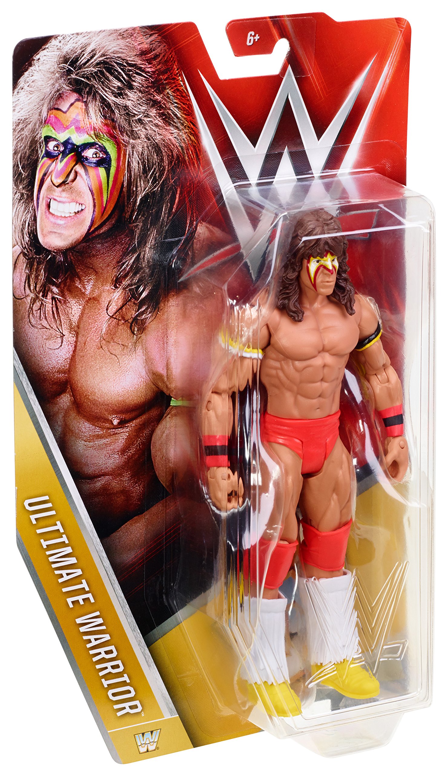 WWE Mattel Ultimate Warrior Action Figure - Collectible Wrestling Toy for Kids & Adults - Perfect for Play, Display & Gifts