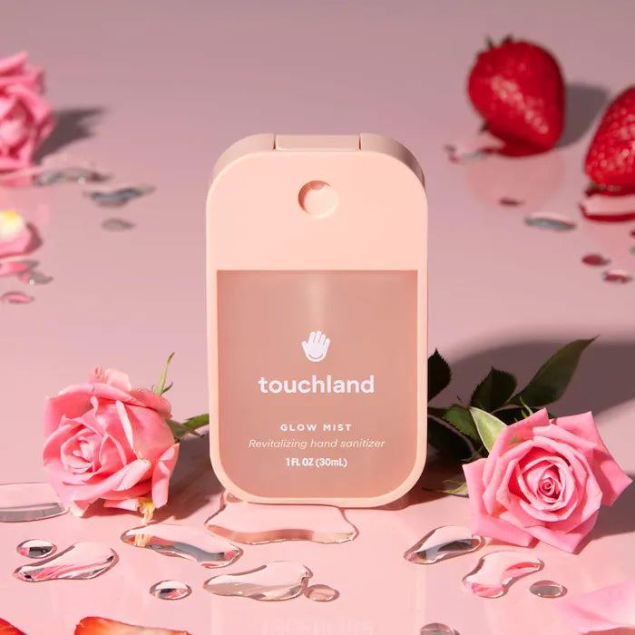 Touchland Rosewater Glow Mist Hand Sanitizer - Revitalizing & Hydrating for Soft Skin | Perfect for Travel, Office & On-the-Go Use