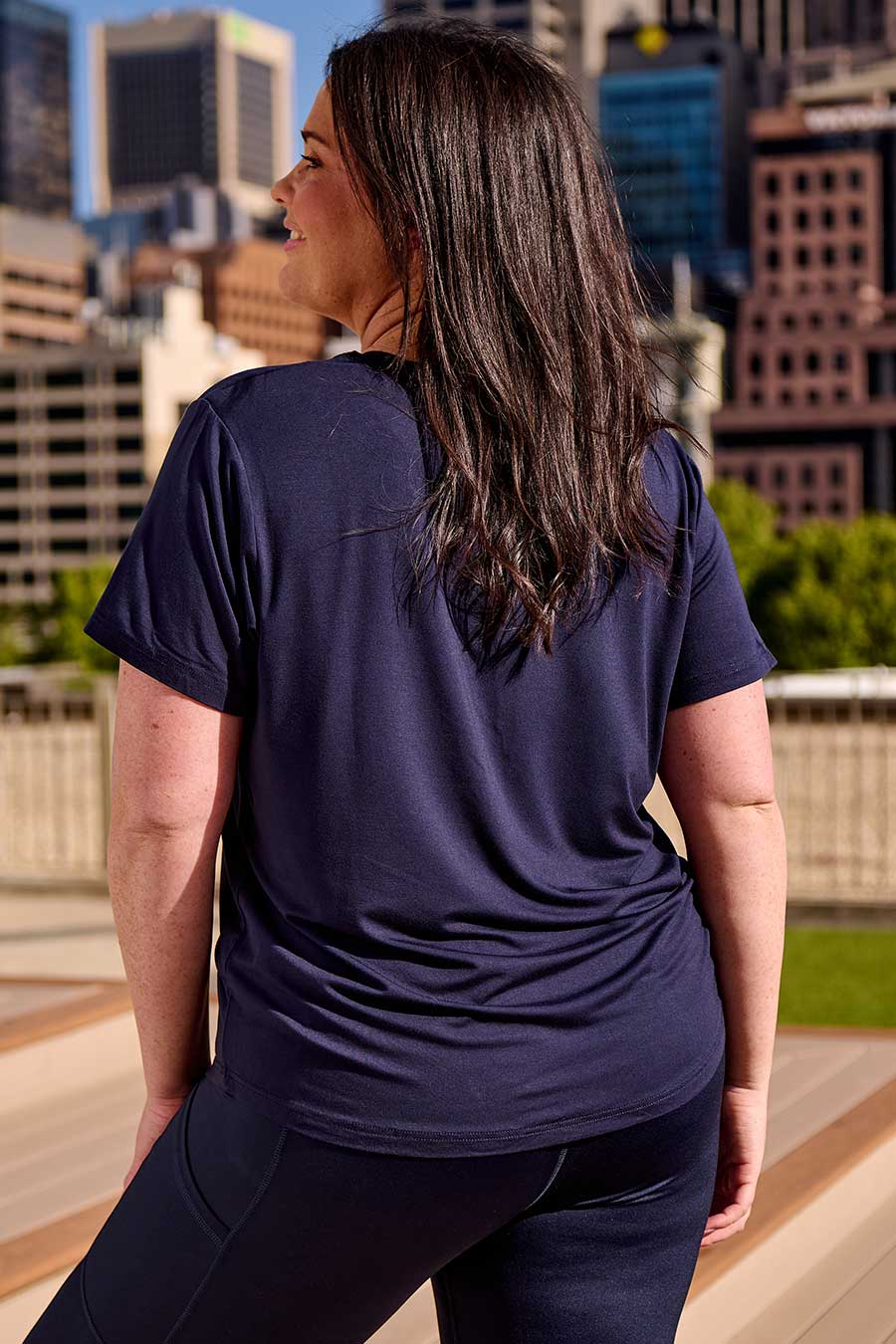 Classic Bamboo T-Shirt for Men - Soft & Breathable Navy Blue Tee - Perfect for Casual Wear, Yoga & Eco-Friendly Lifestyle