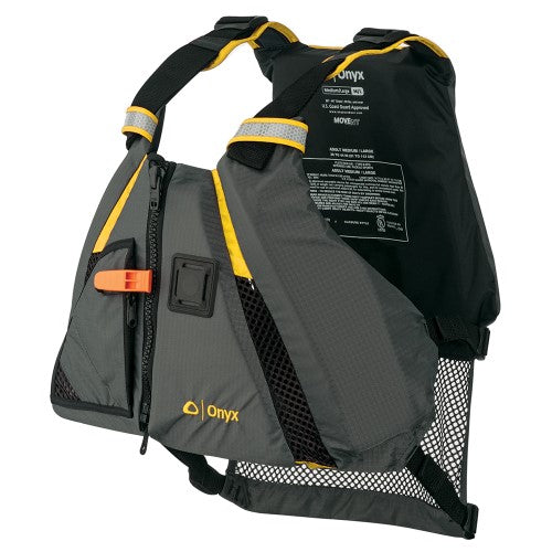Movevent Dynamic Paddle Sports Vest - Extra Large & 2XL - Yellow & Grey - 122200 300 060 18 - Perfect for Kayaking, Canoeing & Water Sports