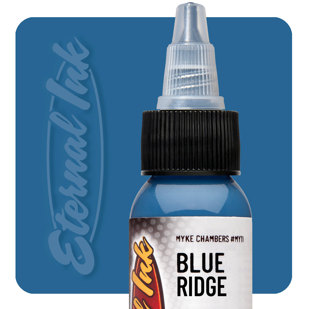 Eternal Myke Chambers Blue Ridge Ink 1oz - Premium Tattoo Ink for Professional Artists - Perfect for Sleeves, Portraits & Traditional Tattoos