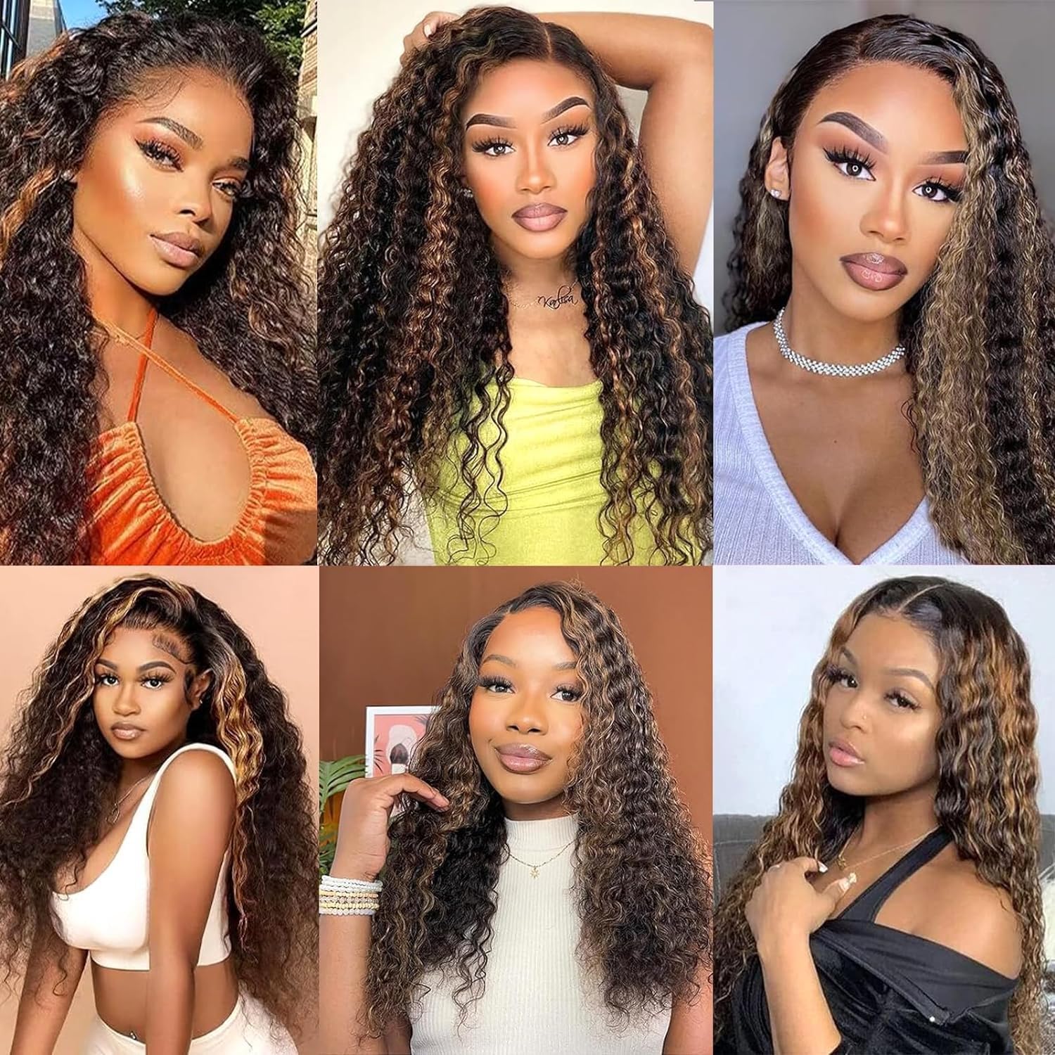 Glueless Ombre Human Hair Wigs 20 Inch - Pre Plucked Lace Front Wig 1B/30 Highlight 180% Density 5x5 Curly Brown - Perfect for Daily Wear, Parties & Special Occasions