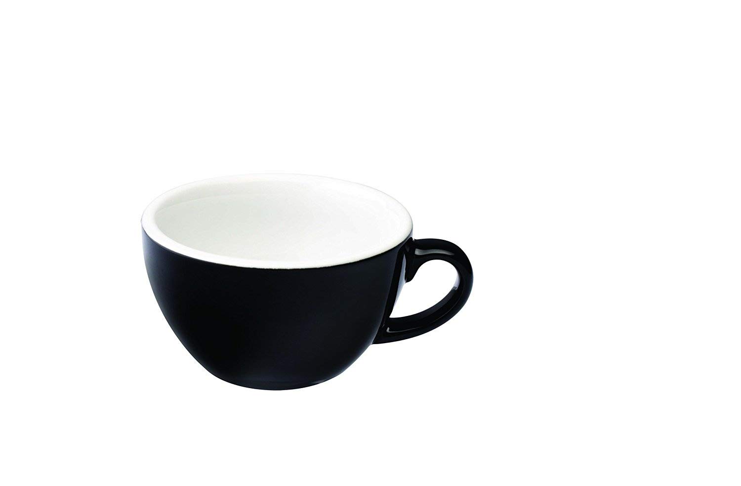 Loveramics Egg 150ml Flat White Cup - Premium Black Ceramic Coffee Cup for Espresso, Latte & Cappuccino - Perfect for Home Cafes, Coffee Shops & Gifts